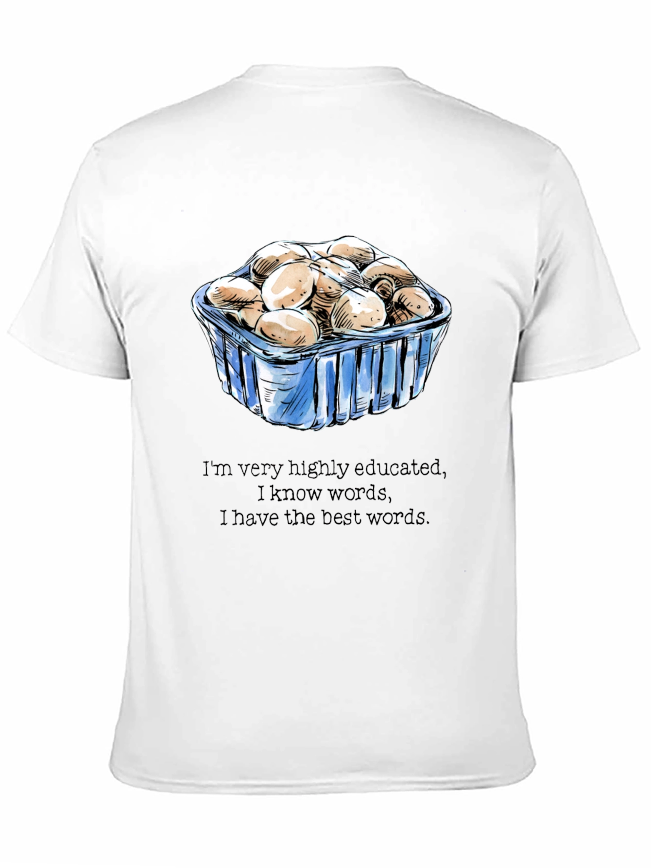 Black Mushroom Lover T-Shirt - Funny, Educated Design view 11