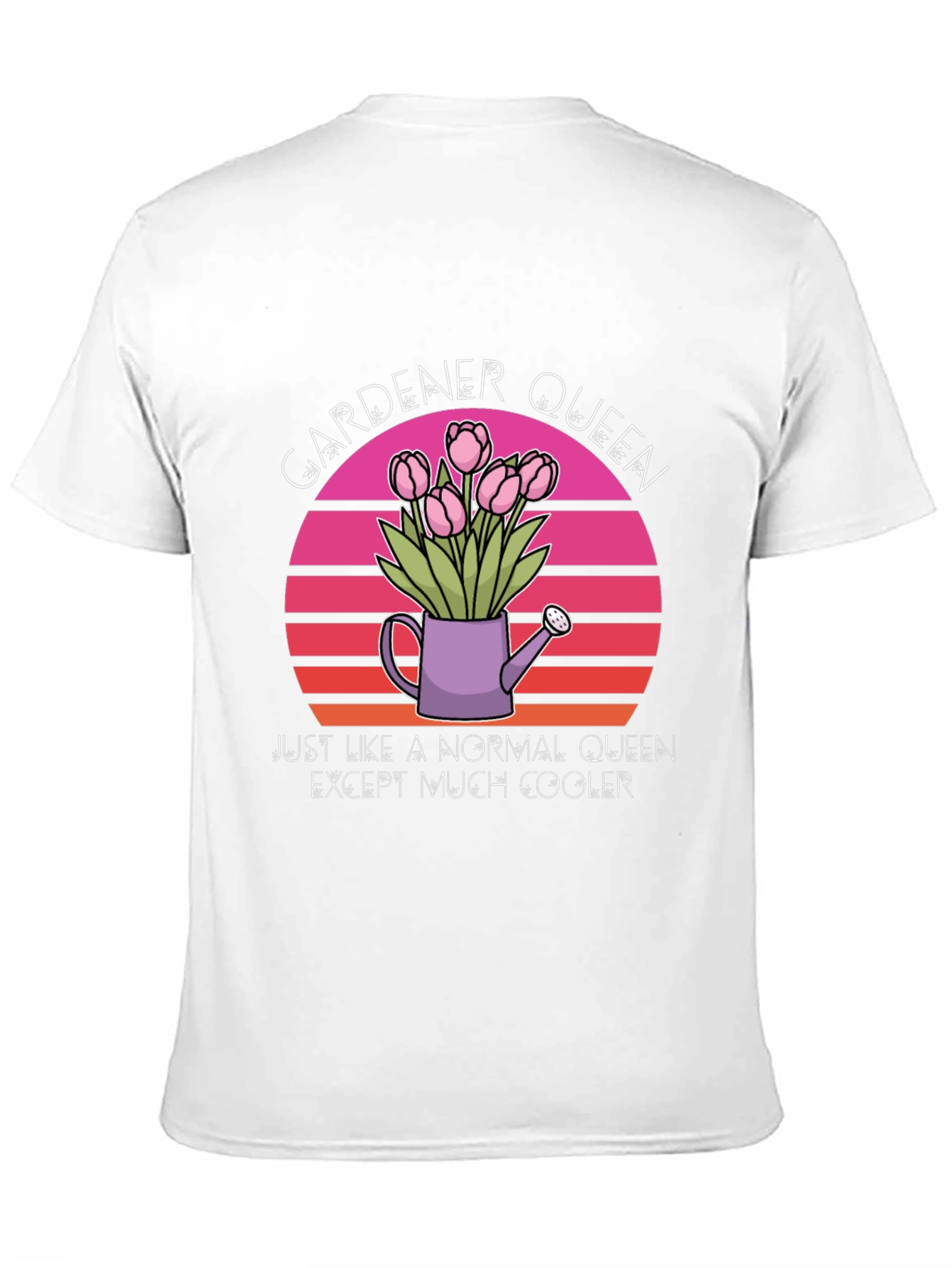Black Gardener Queen T-Shirt - Cool Floral Design view 11