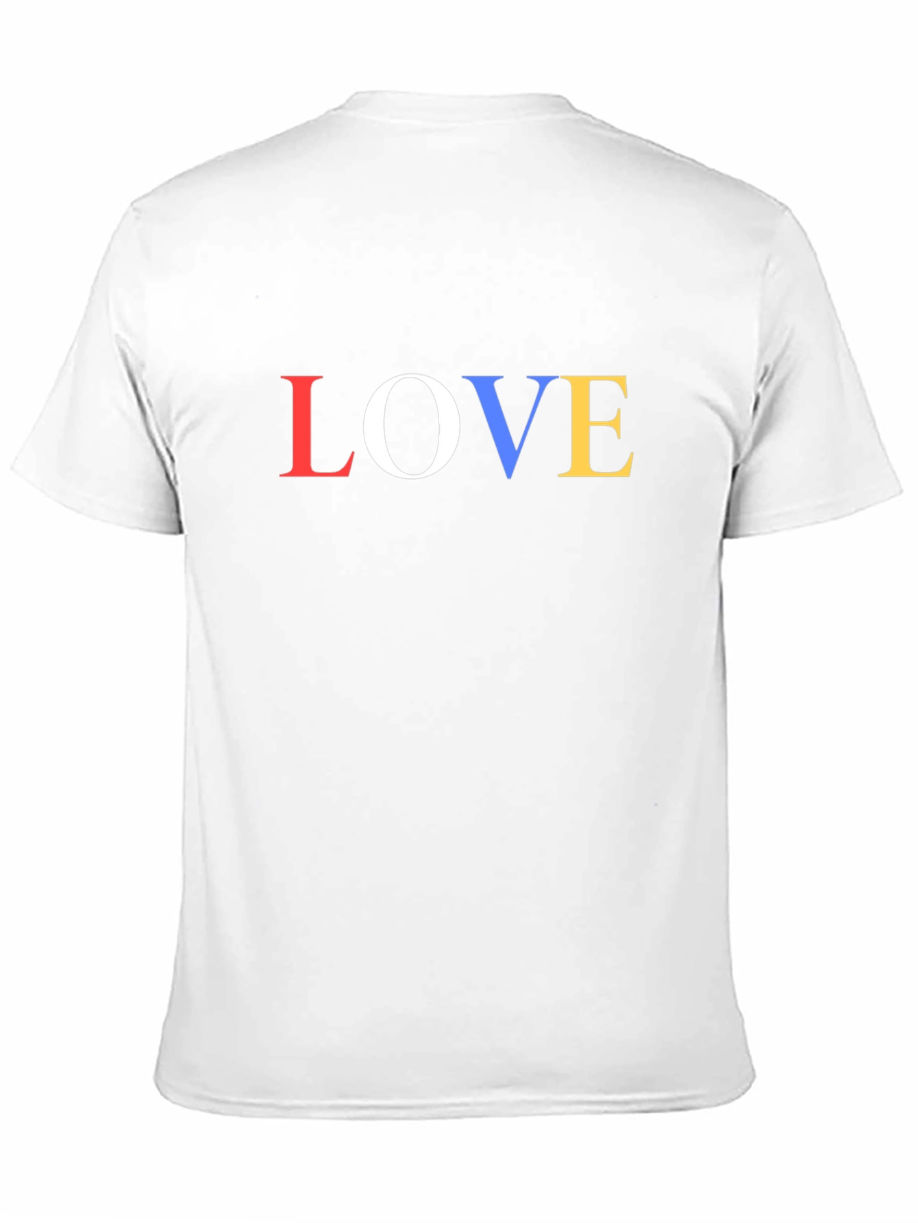 Black Colorful LOVE Graphic Black T-Shirt view 11