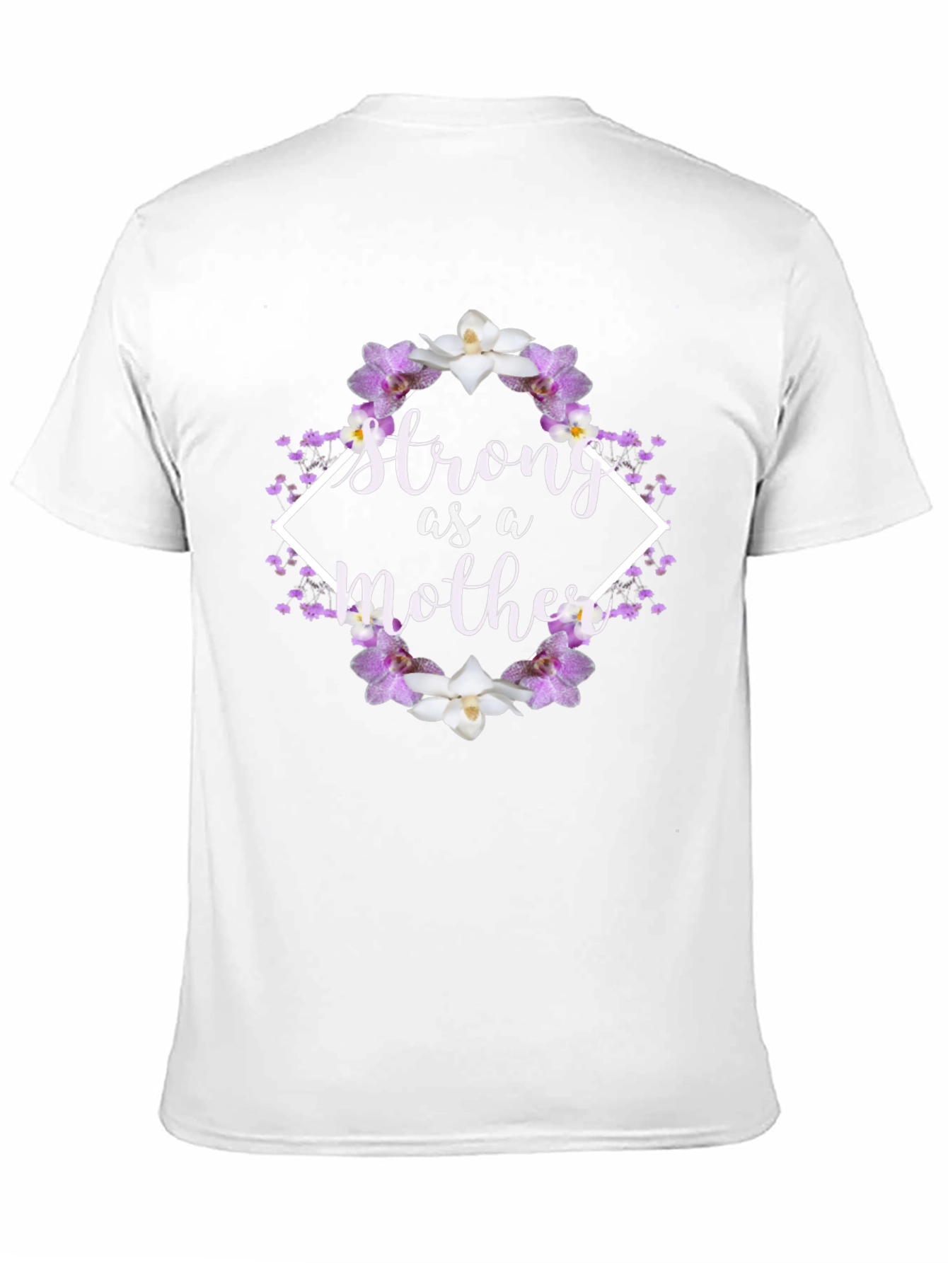 Black Strong as a Mother Floral T-Shirt view 11