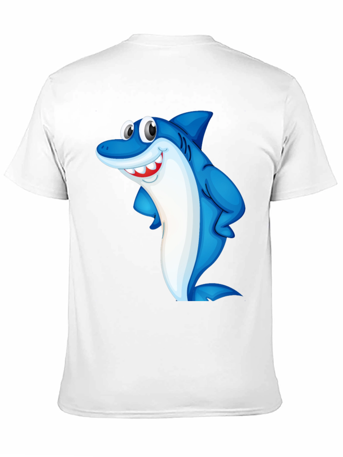 Black Funny Shark Graphic Tee - Black Cotton Blend T-Shirt view 11