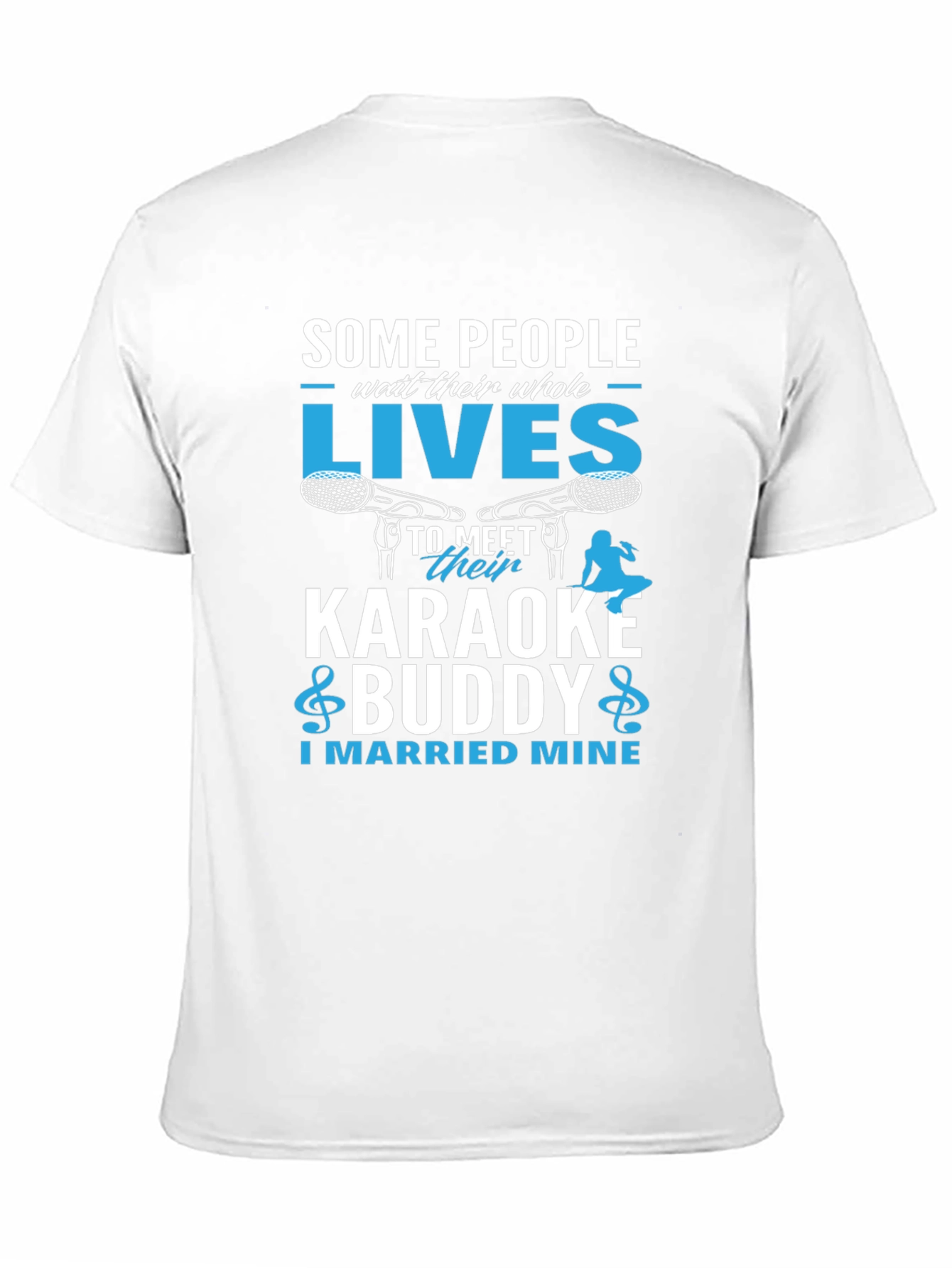 Black Karaoke Buddy T-Shirt - I Married Mine! view 11