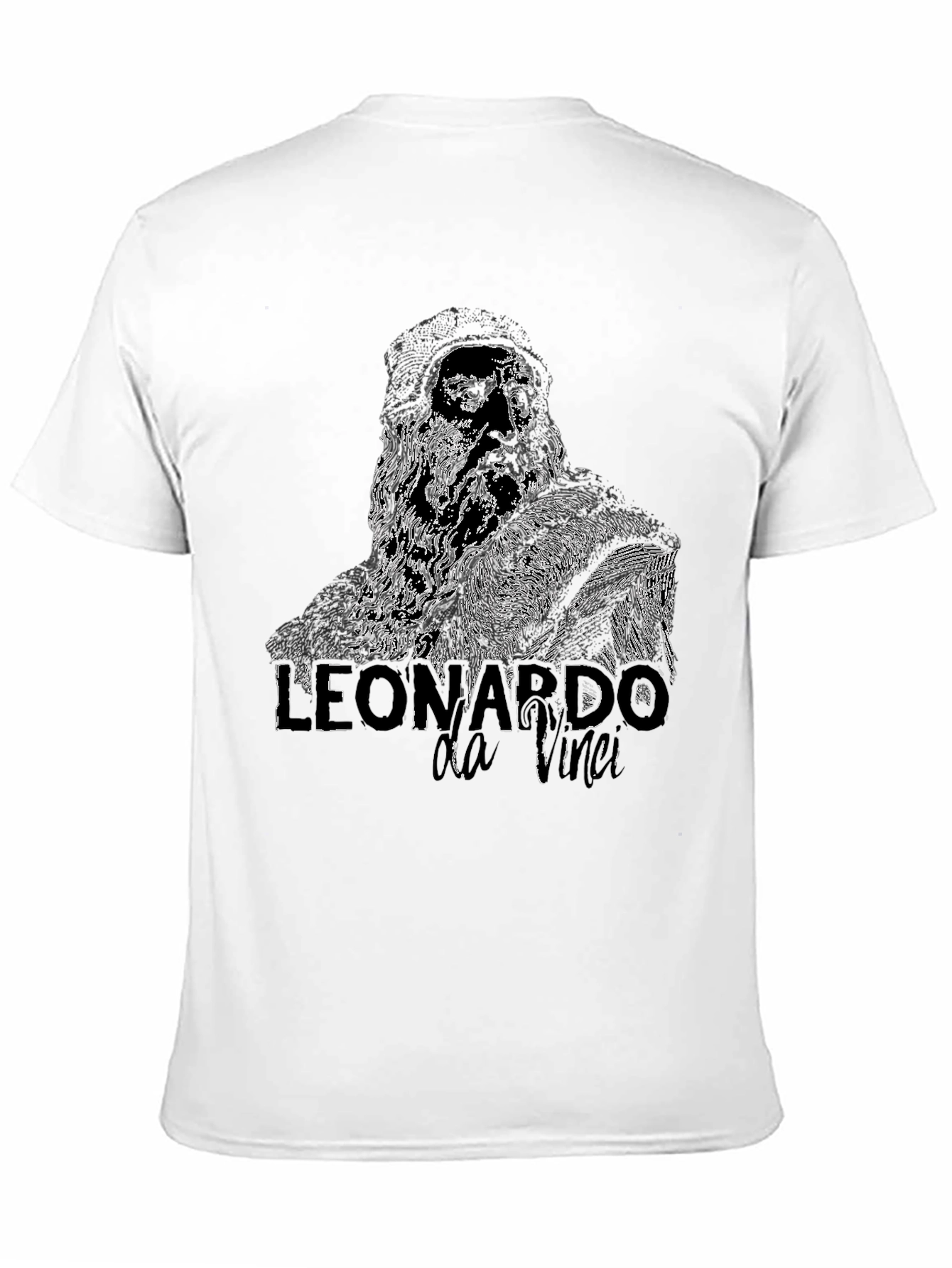 Black Leonardo da Vinci Graphic T-Shirt view 11