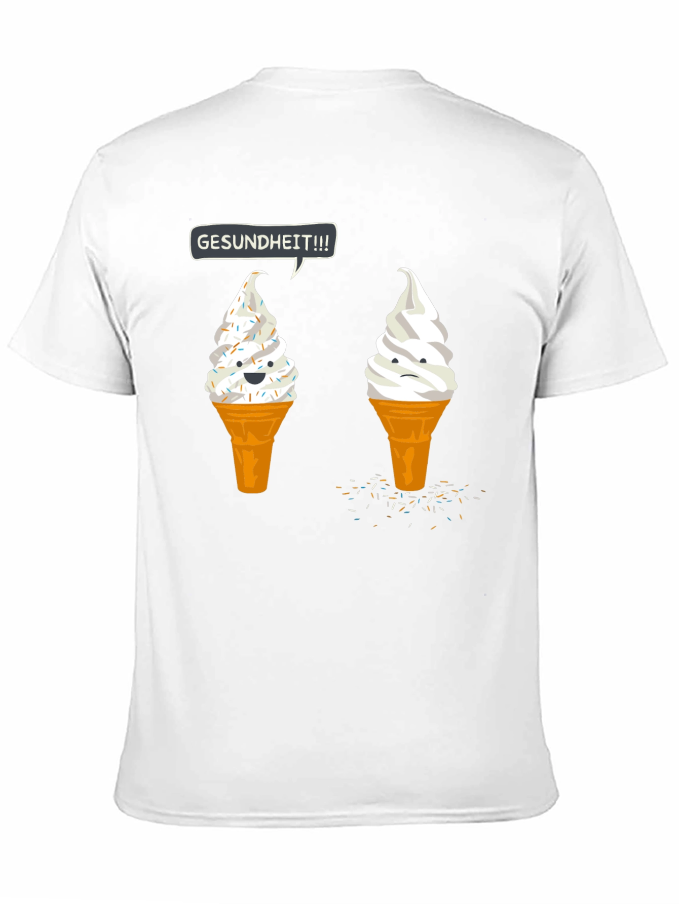 Black Gesundheit Ice Cream Humor Tee view 11