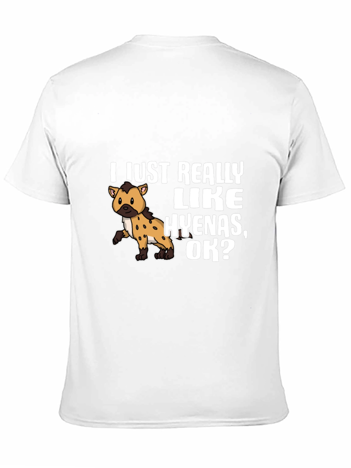Black Hyena Lover Graphic Tee - I Just Really Like Hyenas T-Shirt view 11