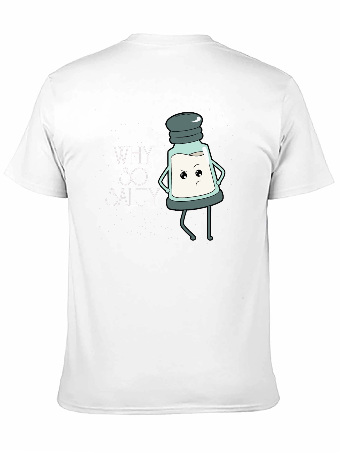 Why So Salty T-Shirt, Funny Cartoon Salt Shaker Tee - 11