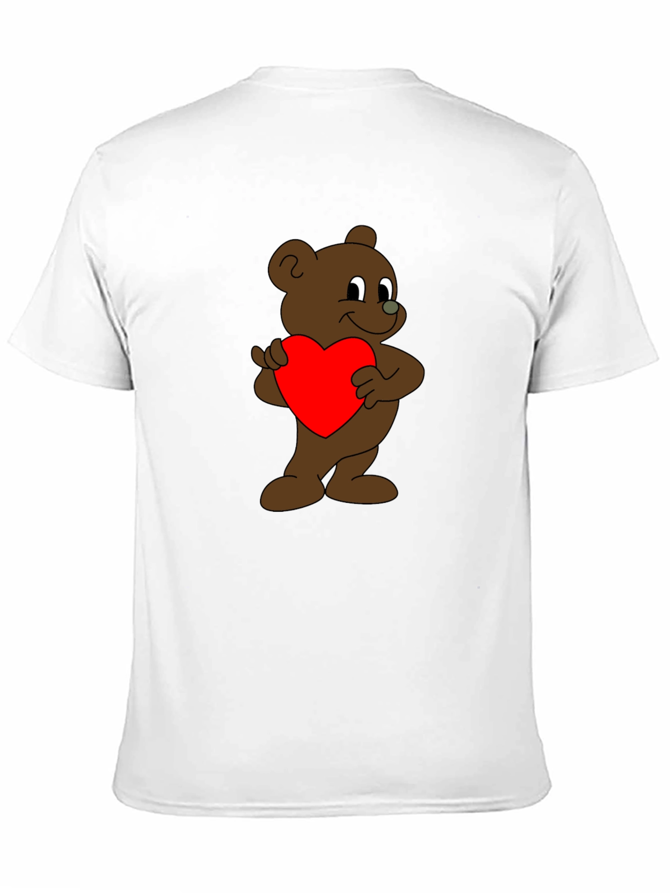 Black Bear Hug Heart T-Shirt - Soft Cotton view 11