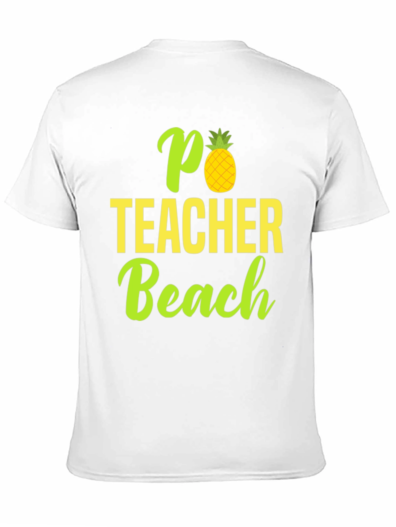 Black Pineapple Teacher Beach T-Shirt - Summer Ready! view 11