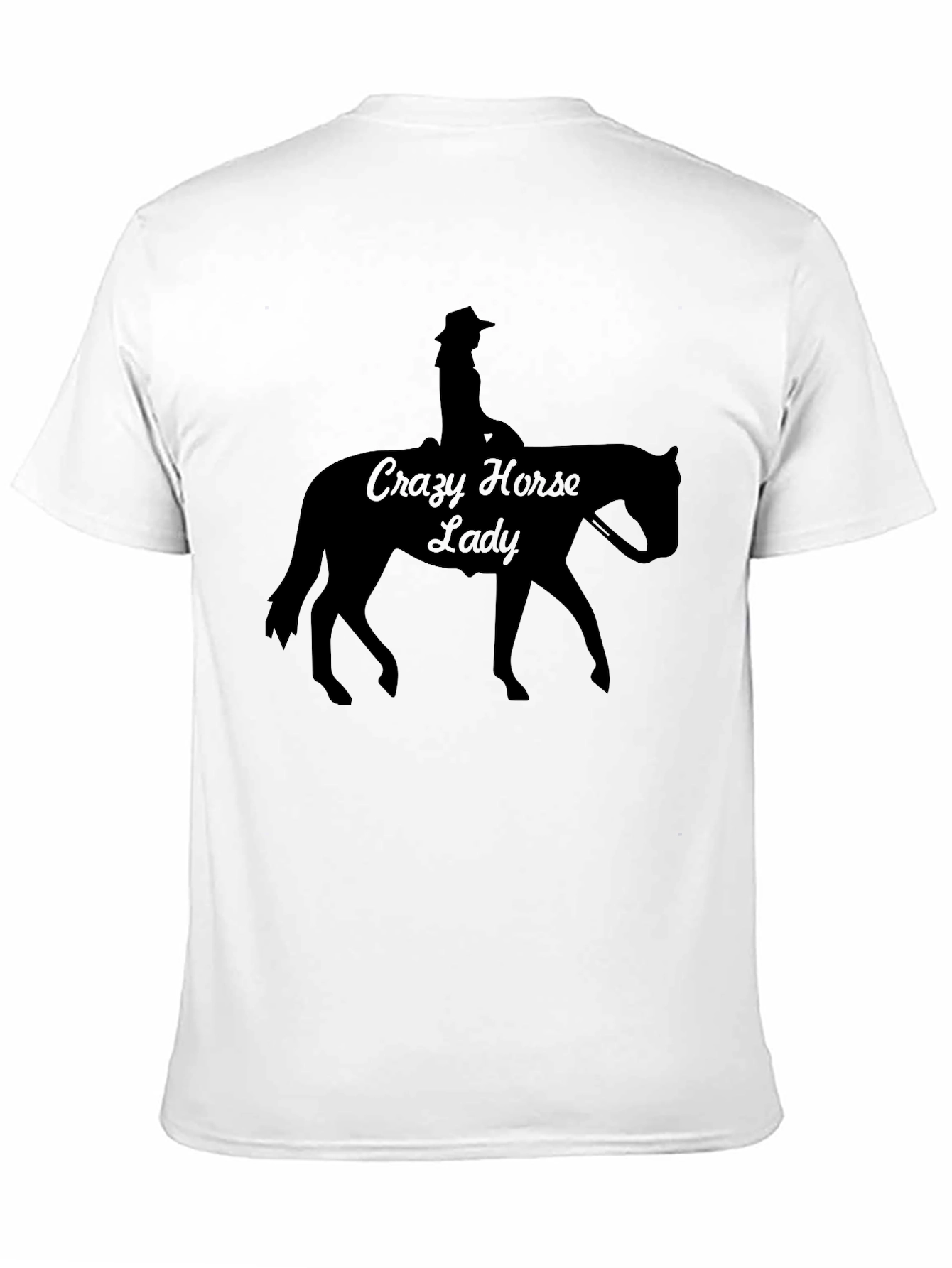 Black Crazy Horse Lady Black T-Shirt view 11