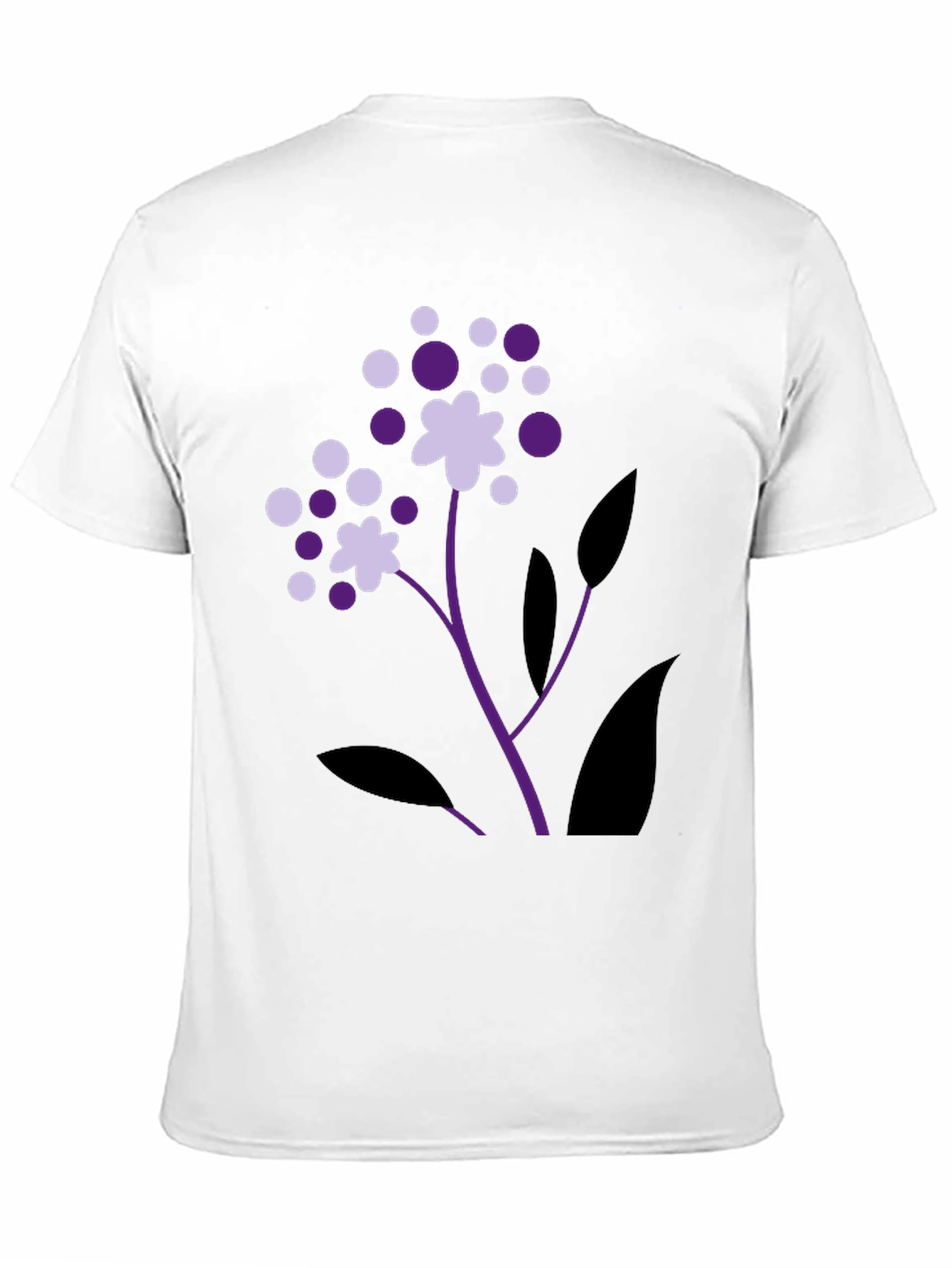 Black Floral Graphic Print Black T-Shirt view 11