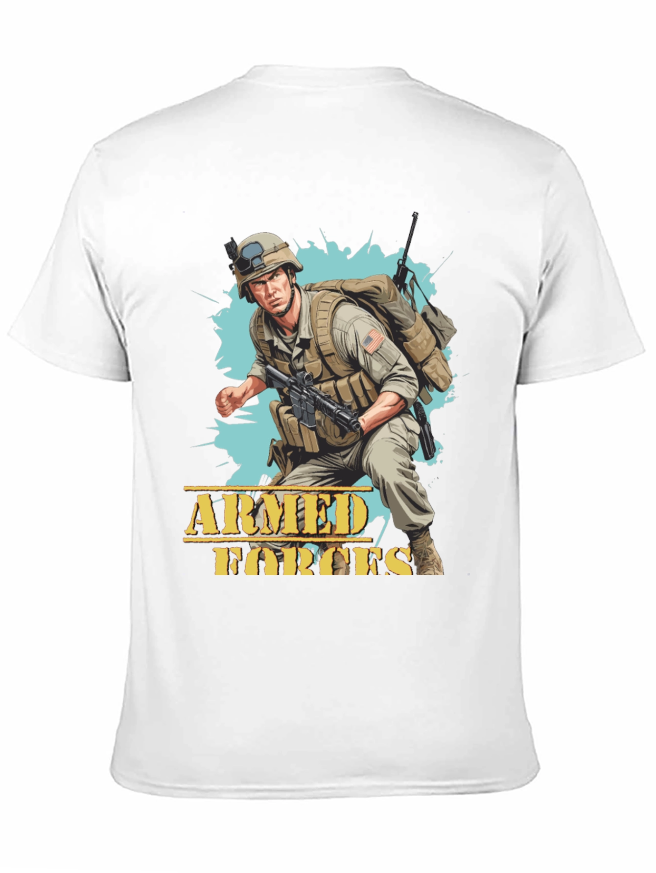 Black Armed Forces Graphic Tee view 11