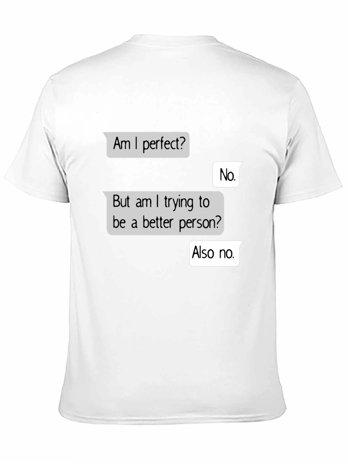 Black Funny 'Am I Perfect?' Graphic T-Shirt view 11
