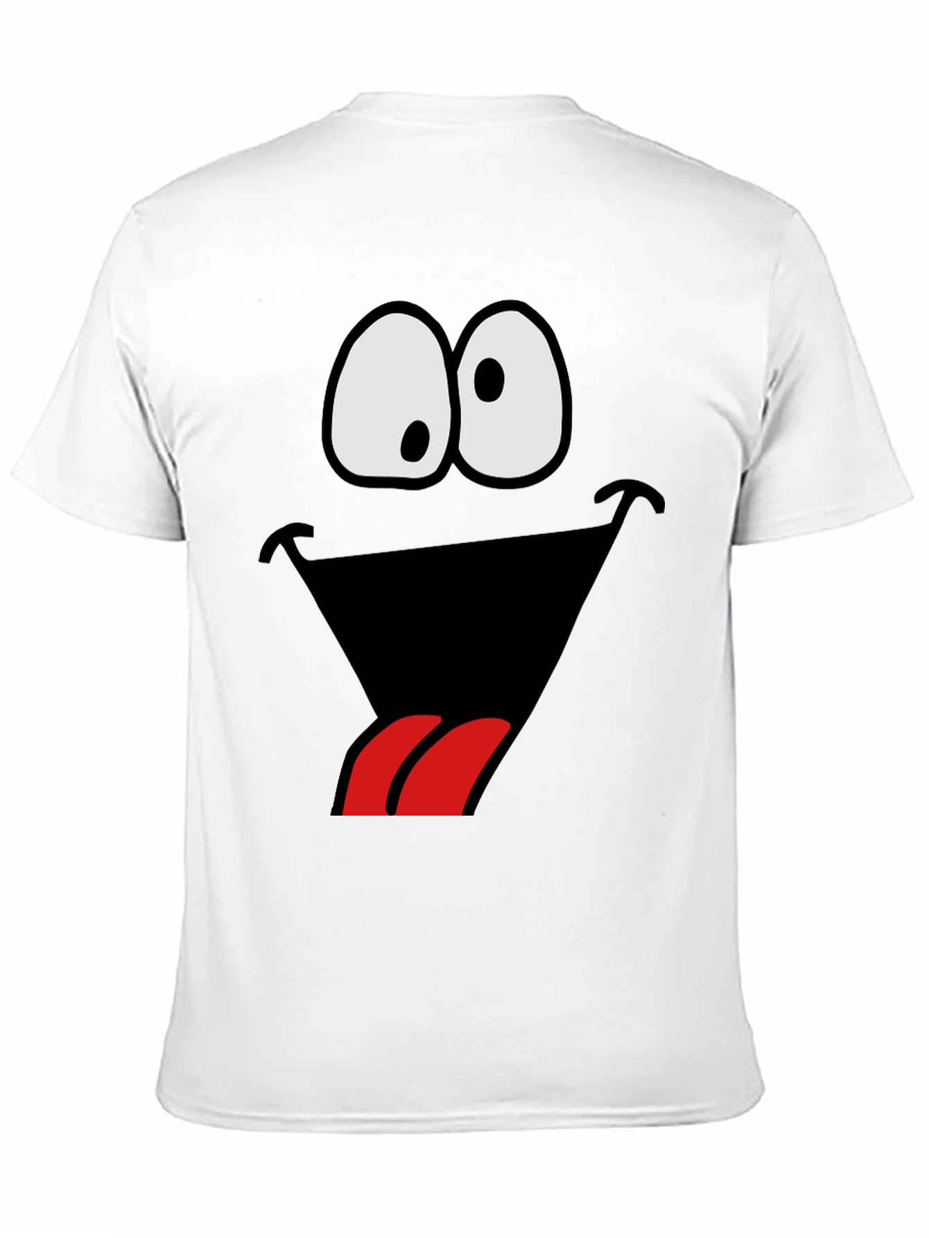 Black Funny Goofy Face Graphic Tee - Black view 11