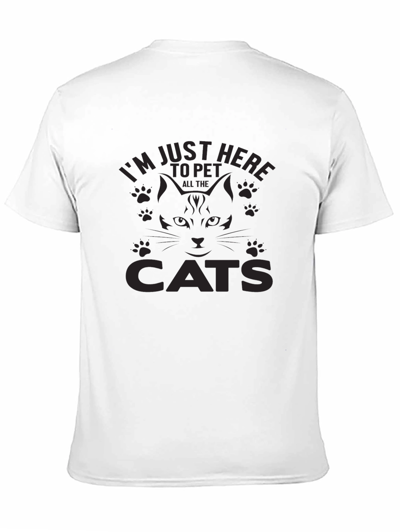 Black I'm Just Here to Pet All The Cats Tee view 11
