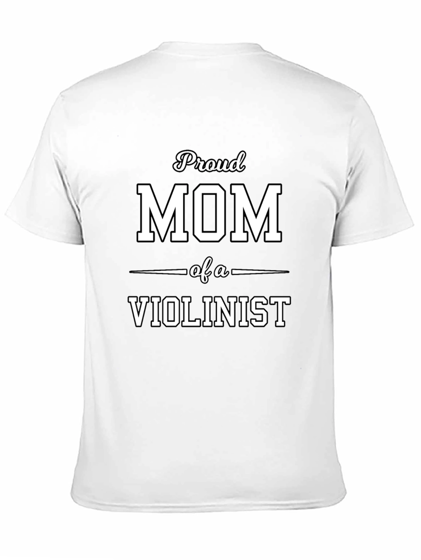 Black Proud Mom of a Violinist - Black T-Shirt view 11
