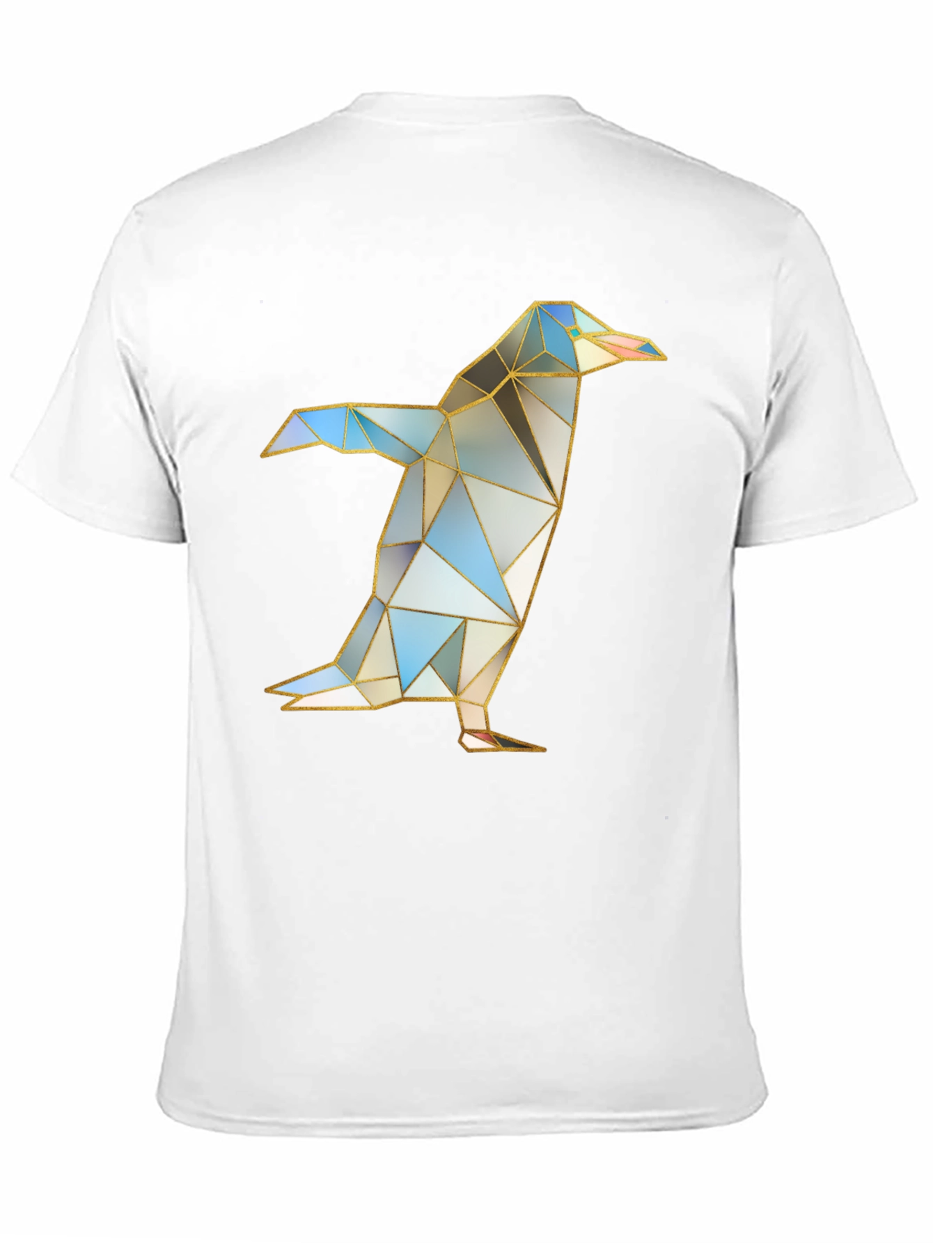 Black Geometric Penguin Graphic T-Shirt - Modern Art Design view 11