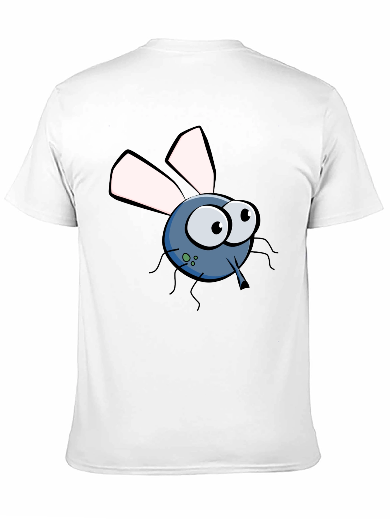 Black Funny Cartoon Fly Graphic T-Shirt view 11