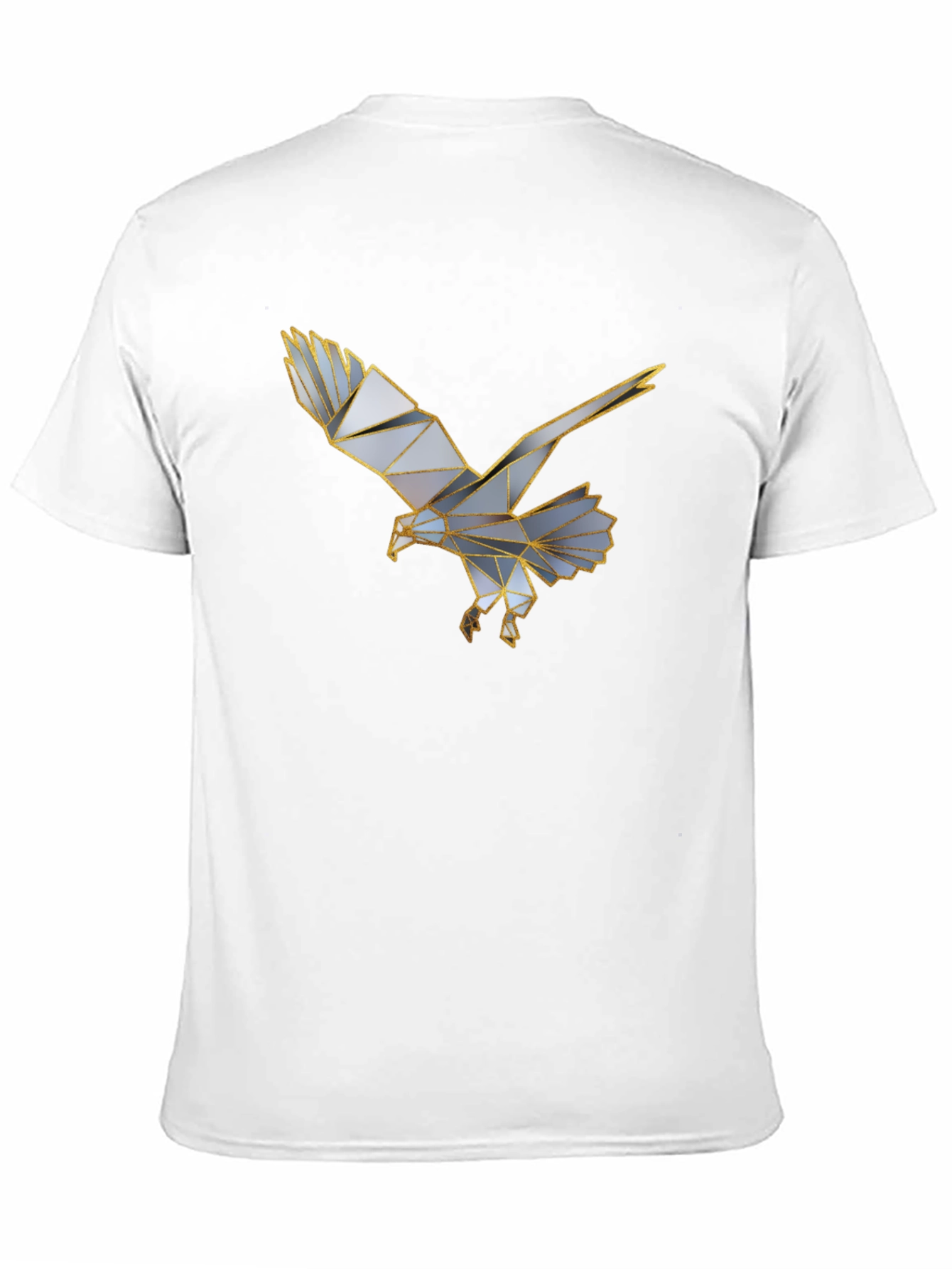 Black Geometric Eagle Graphic Black T-Shirt view 11