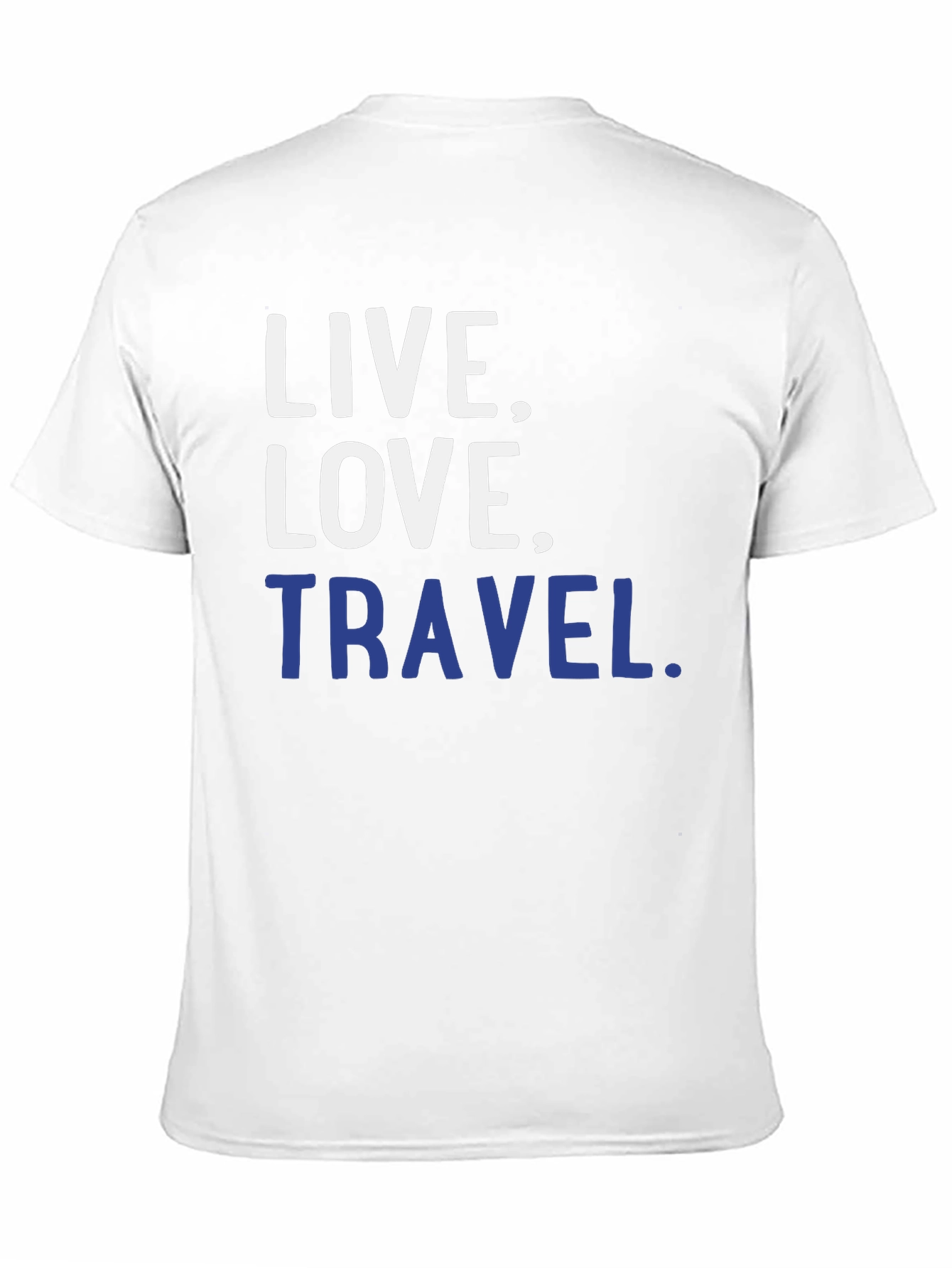 Black Live, Love, Travel Black Graphic T-Shirt view 11