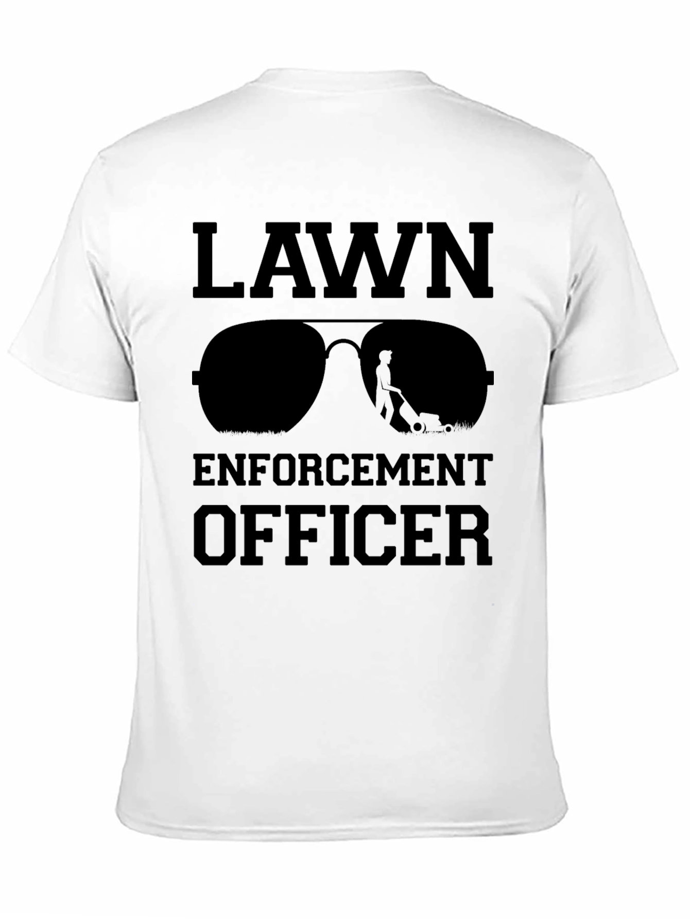 Black Lawn Enforcement Officer Graphic Tee view 11