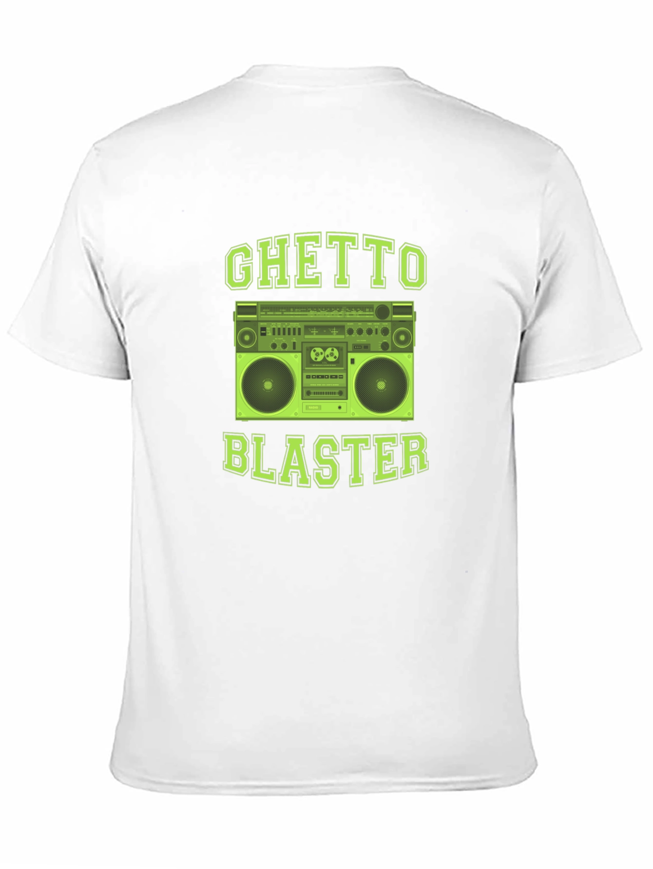 Black Ghetto Blaster Graphic Tee - Retro Boombox T-Shirt view 11