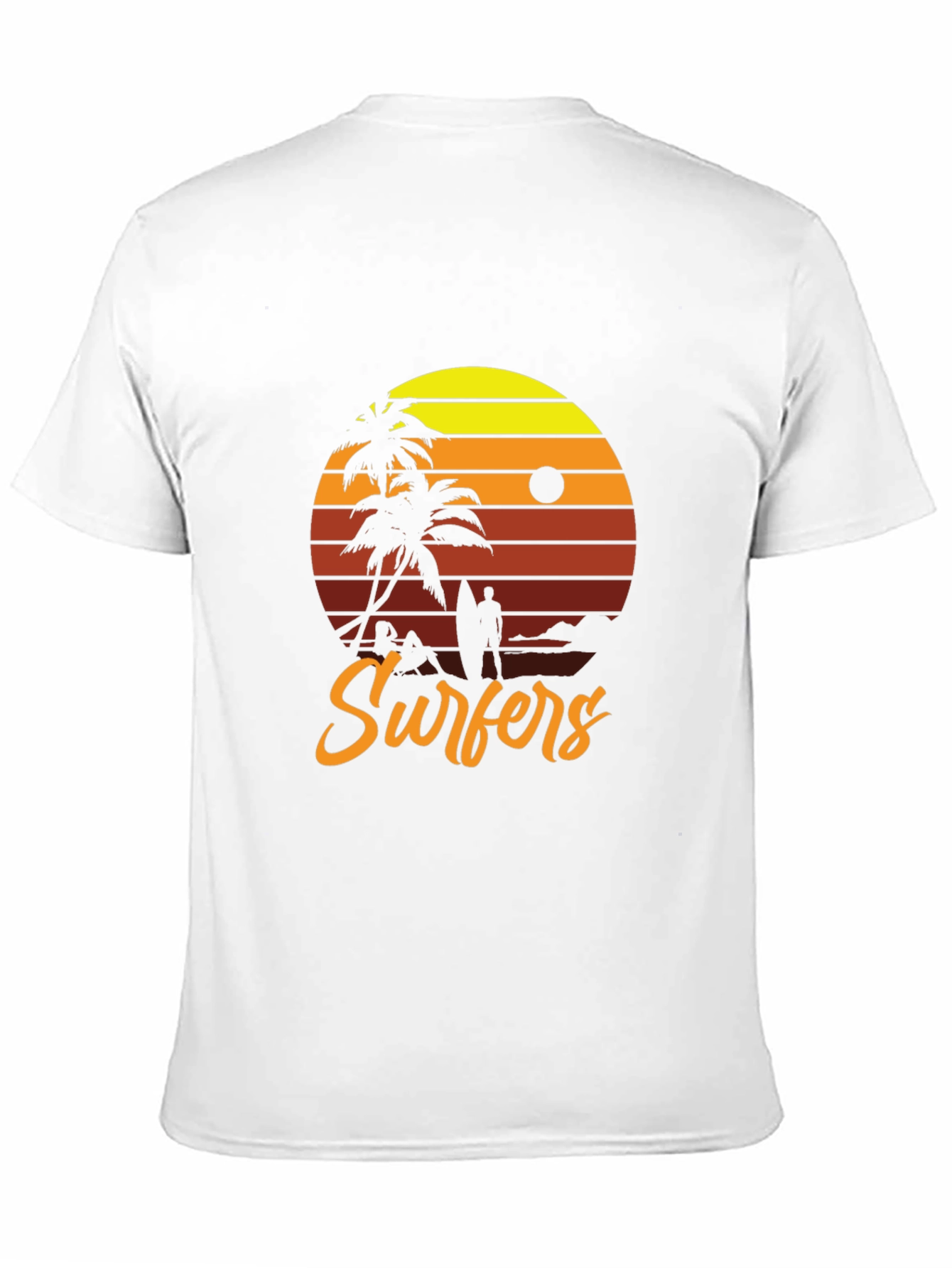 Black Retro Surfers Sunset T-Shirt view 11