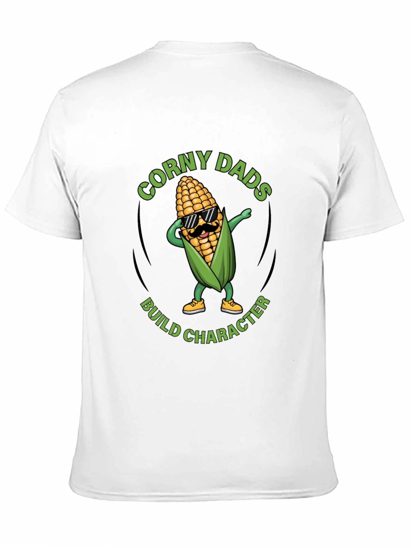 Black Corny Dads Build Character T-Shirt view 11