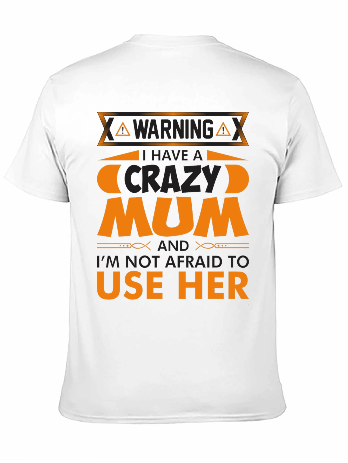 Black Crazy Mum T-Shirt - Funny Novelty Gift view 11