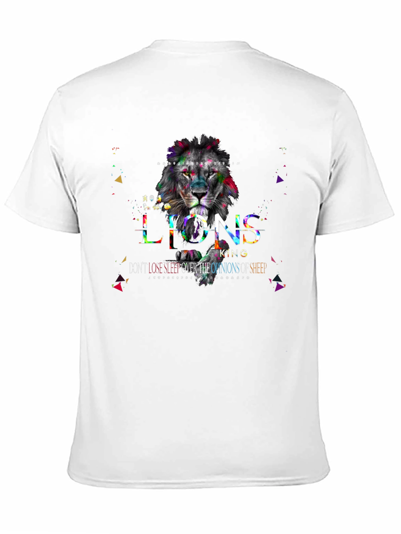 Black Lion King Graphic Print Black T-Shirt view 11