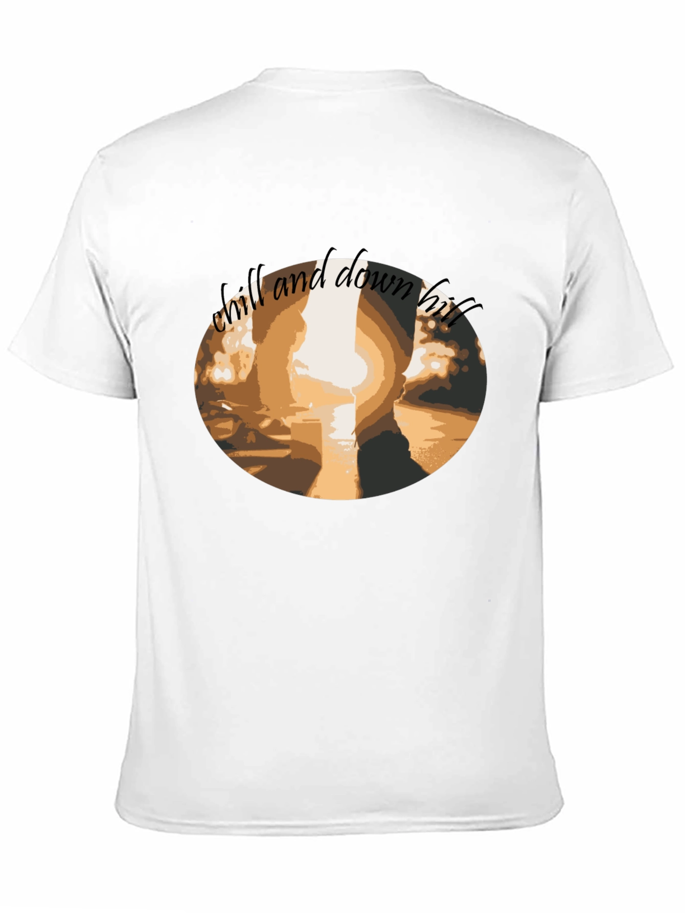 Black Chill and Down Hill Graphic Tee - Casual Comfort view 11