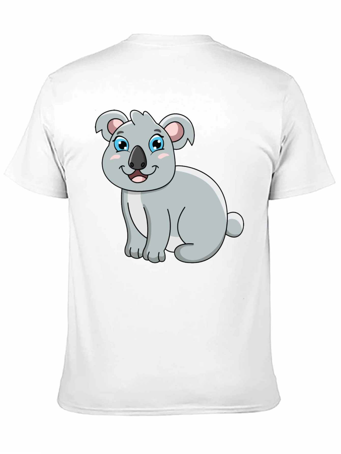 Black Cute Koala Bear Graphic Tee - Black Unisex T-Shirt view 11