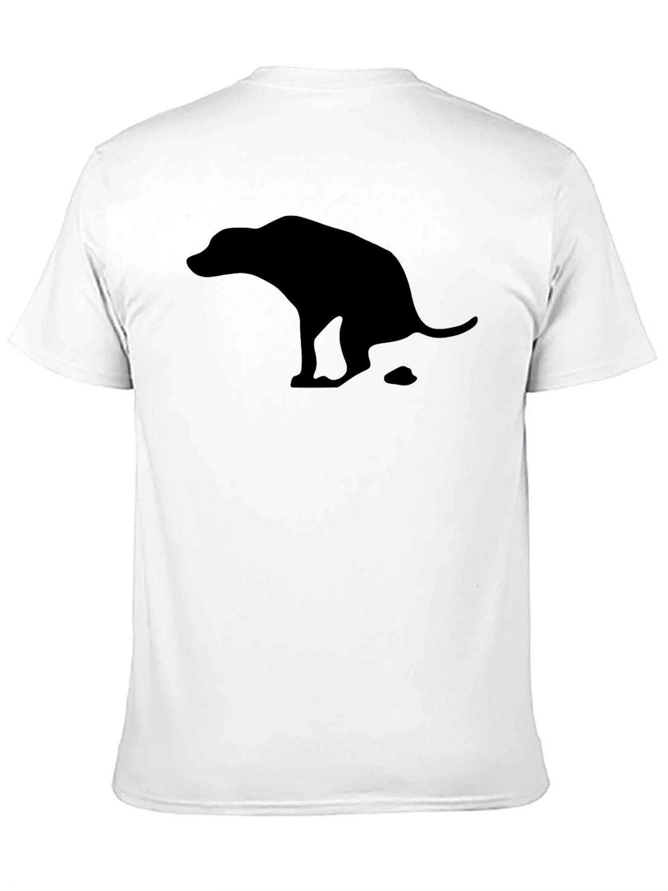 Black Funny Pooping Dog Graphic T-Shirt view 11