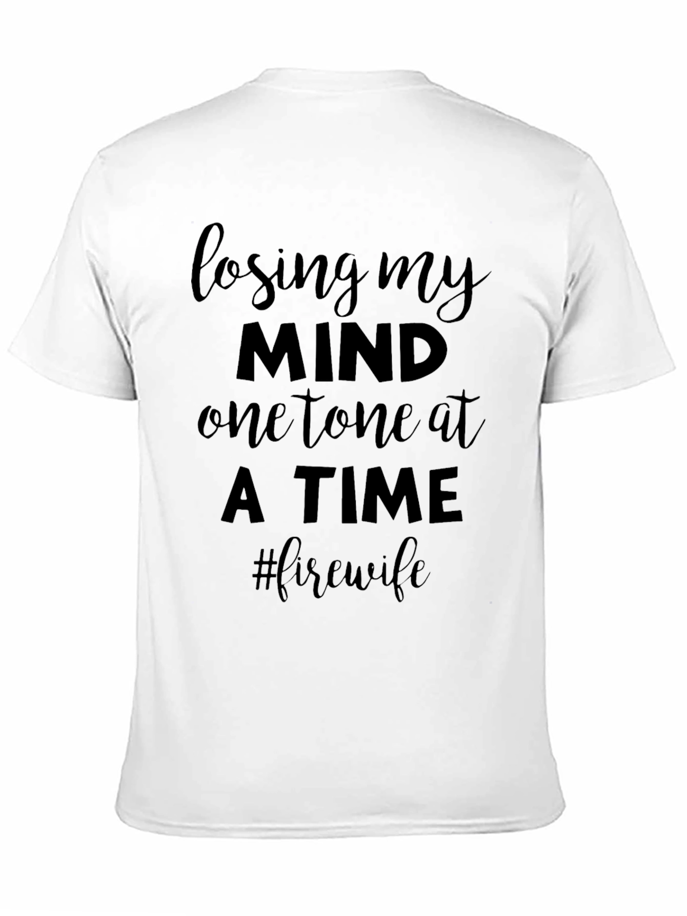 Black Losing My Mind Firewife Graphic Tee view 11