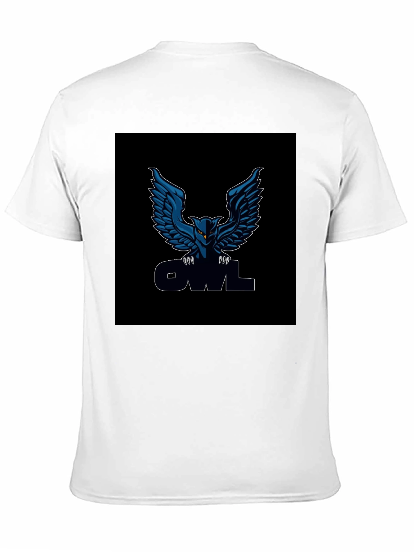 Black Men's Black Owl Graphic T-Shirt view 11