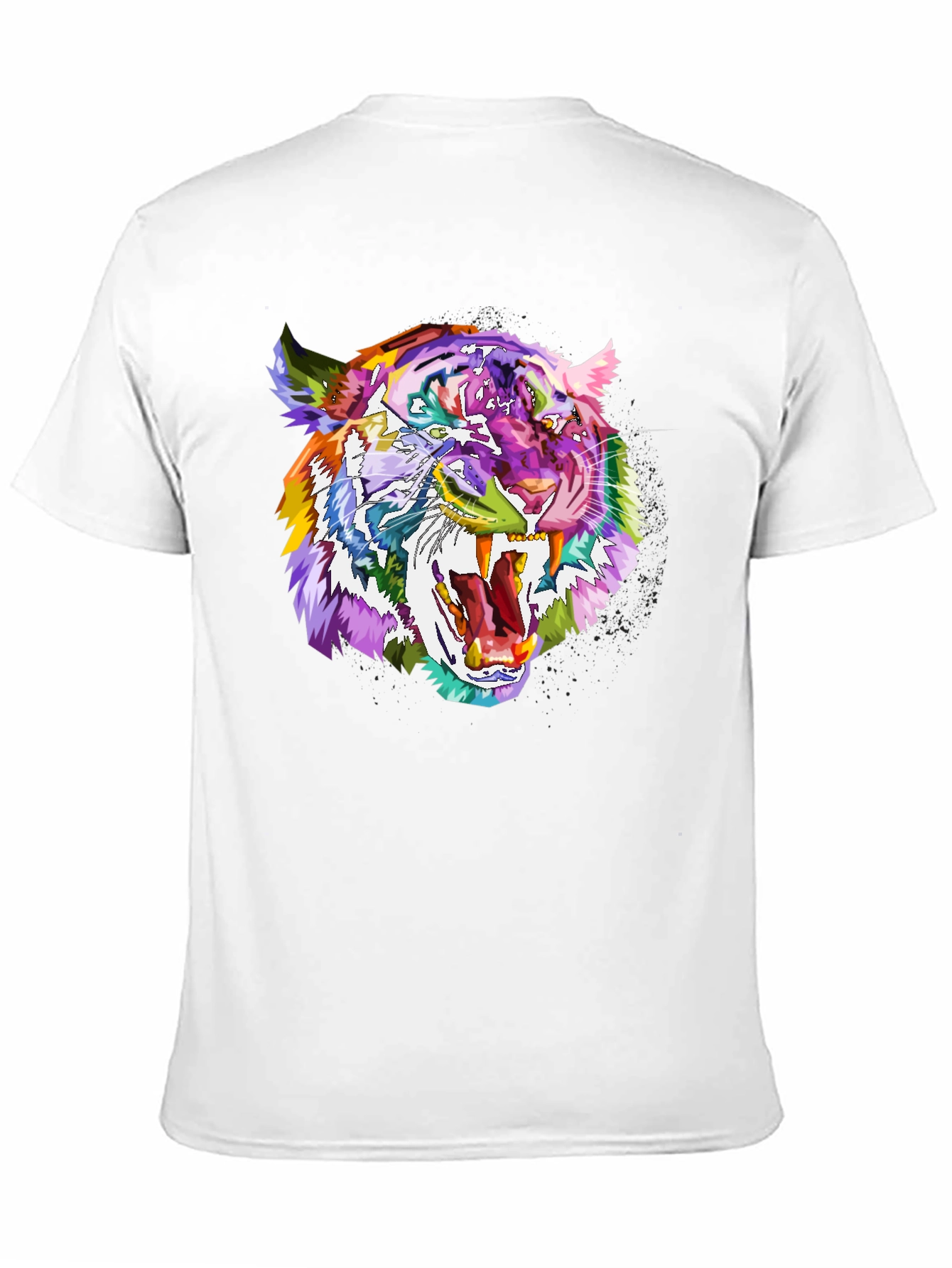 Black Vibrant Tiger Graphic Tee - Bold Animal Print Shirt view 11