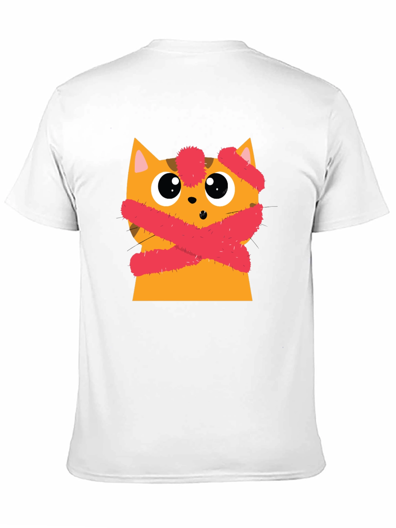 Black Cute Cat with Crossed Bandages Graphic Tee view 11