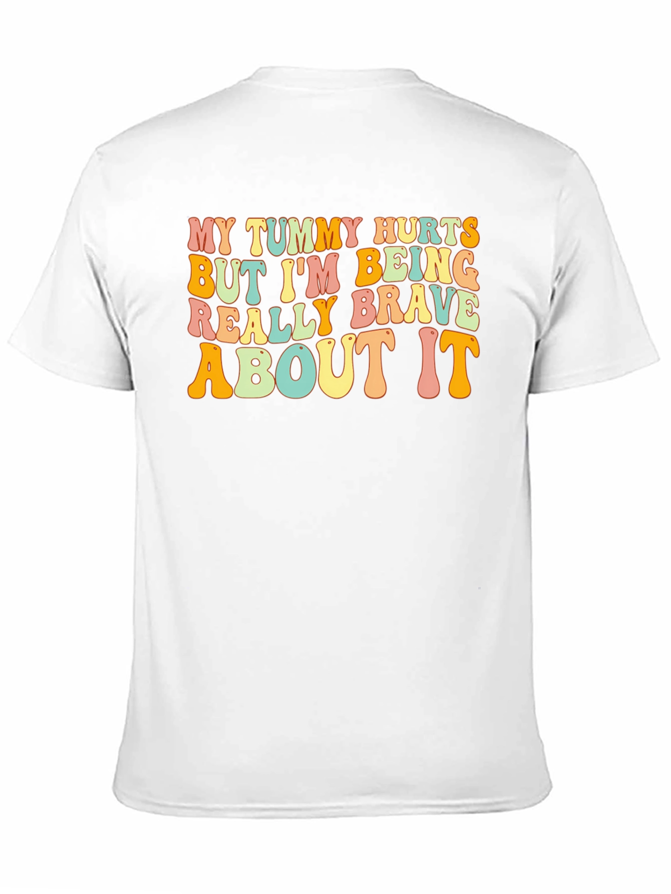 Black Funny Tummy Hurts Brave T-Shirt view 11