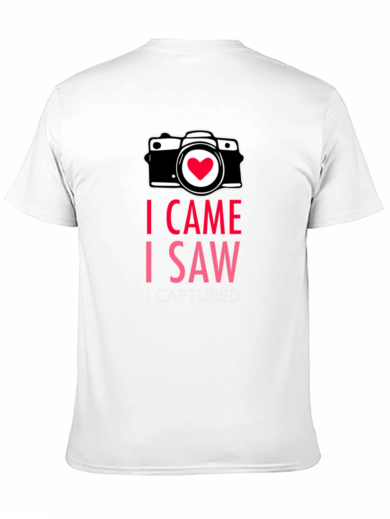 Black I Came I Saw I Captured Photographer Tee view 11