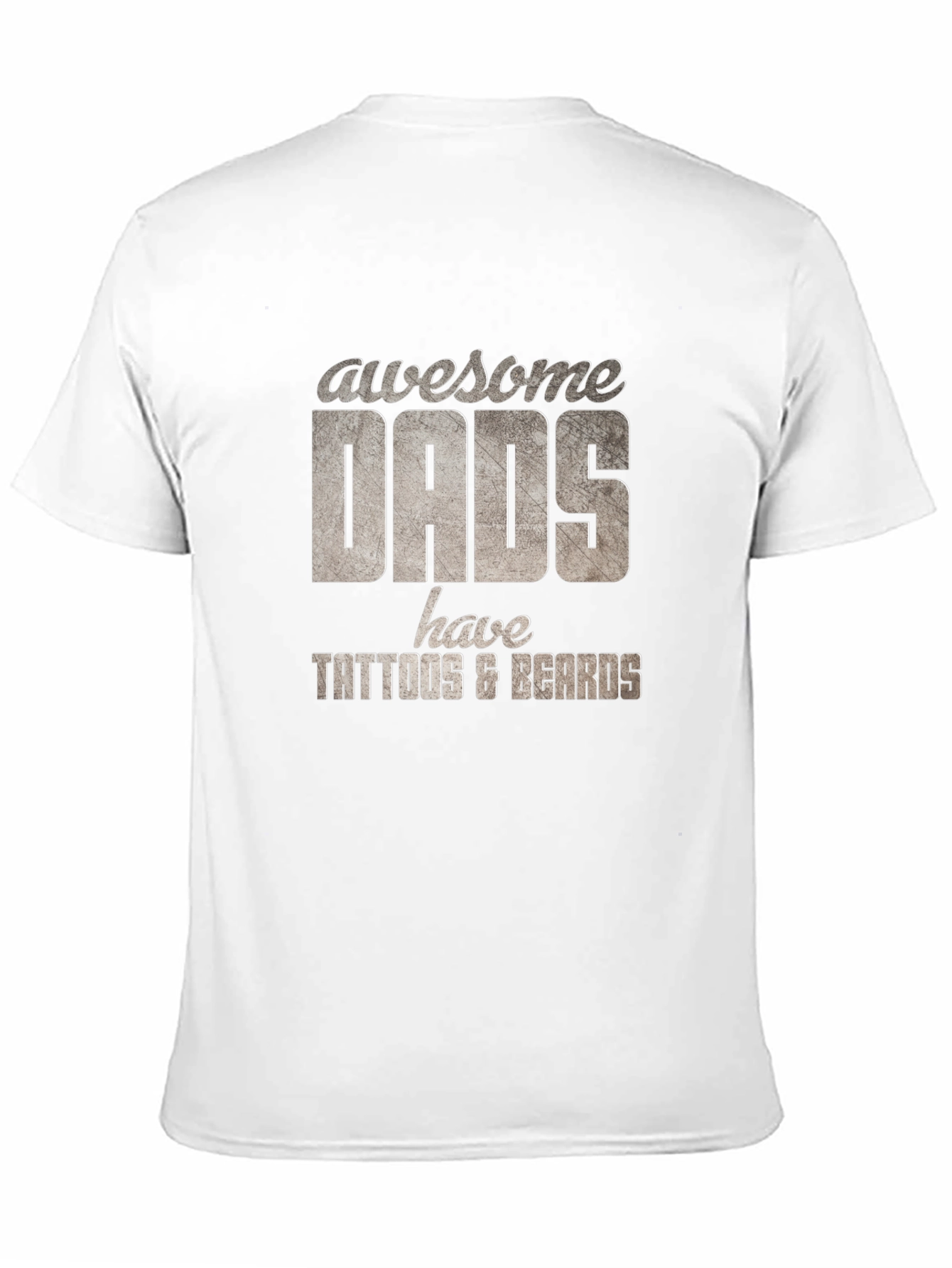 Black Awesome Dads Tattoo & Beard T-Shirt view 11