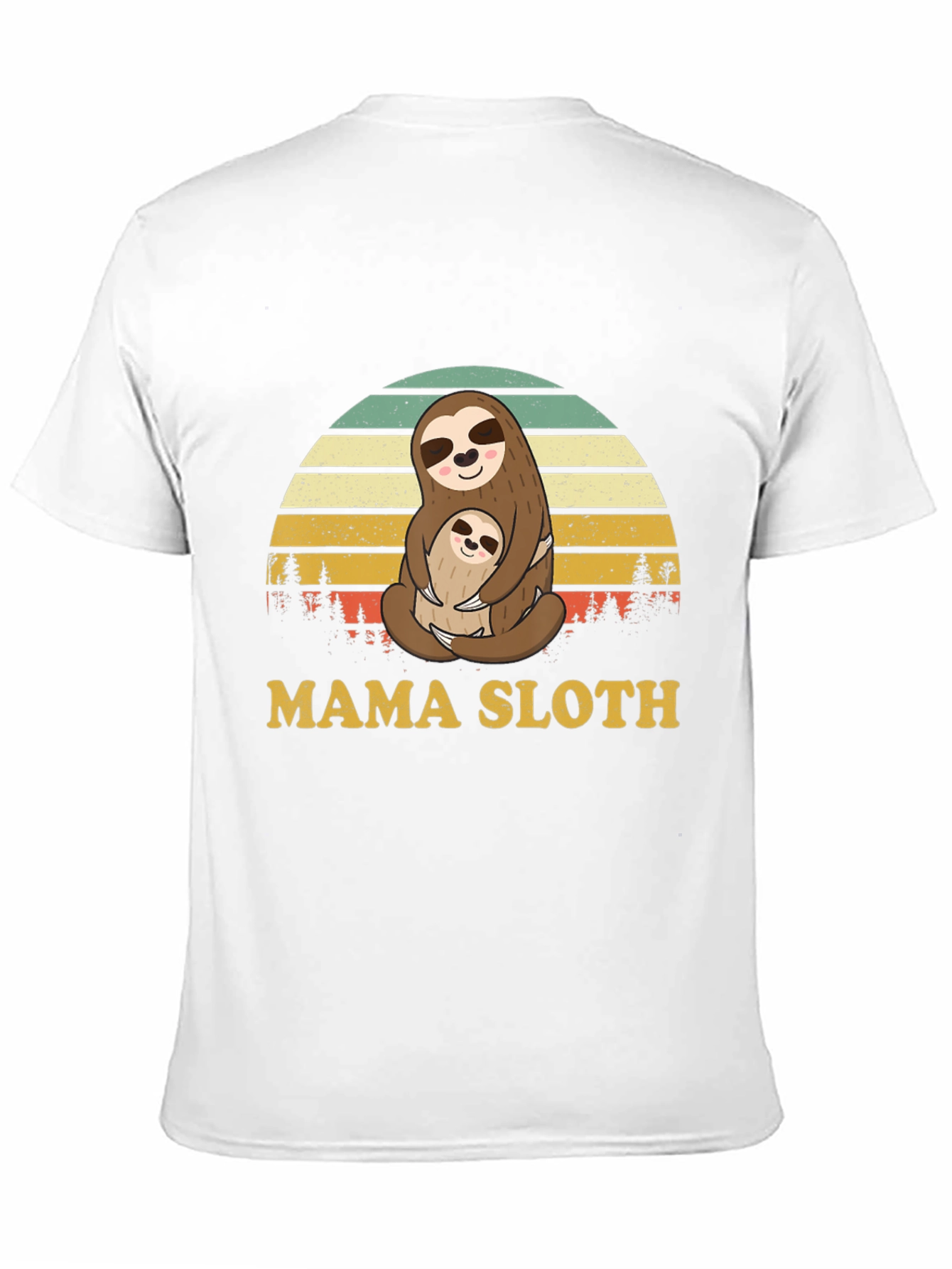 Black Mama Sloth T-Shirt - Cute Mother's Day Gift view 11