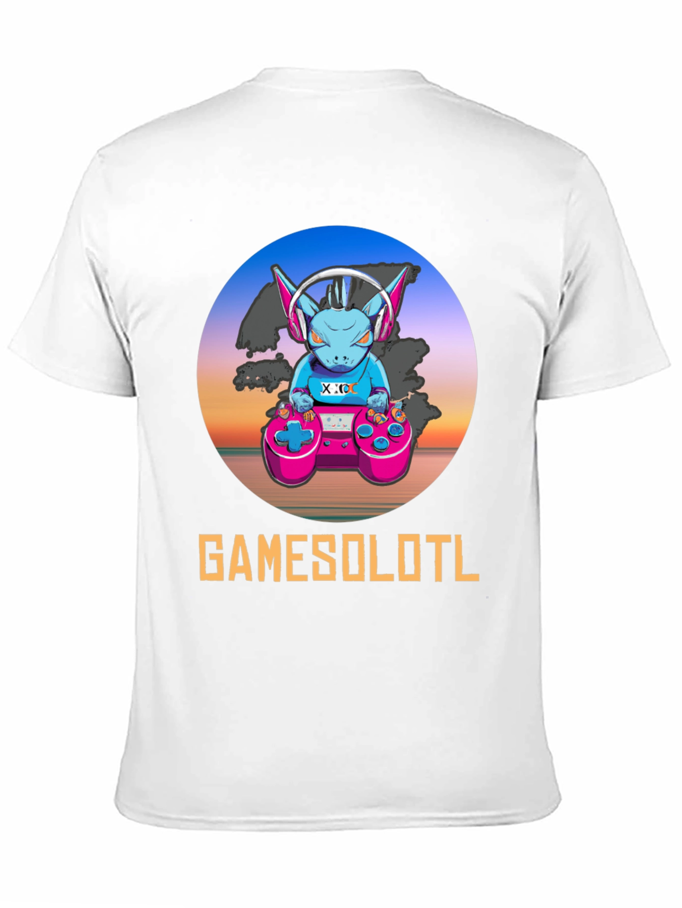 Black GAMESOLOTL Black Gaming T-Shirt  view 11