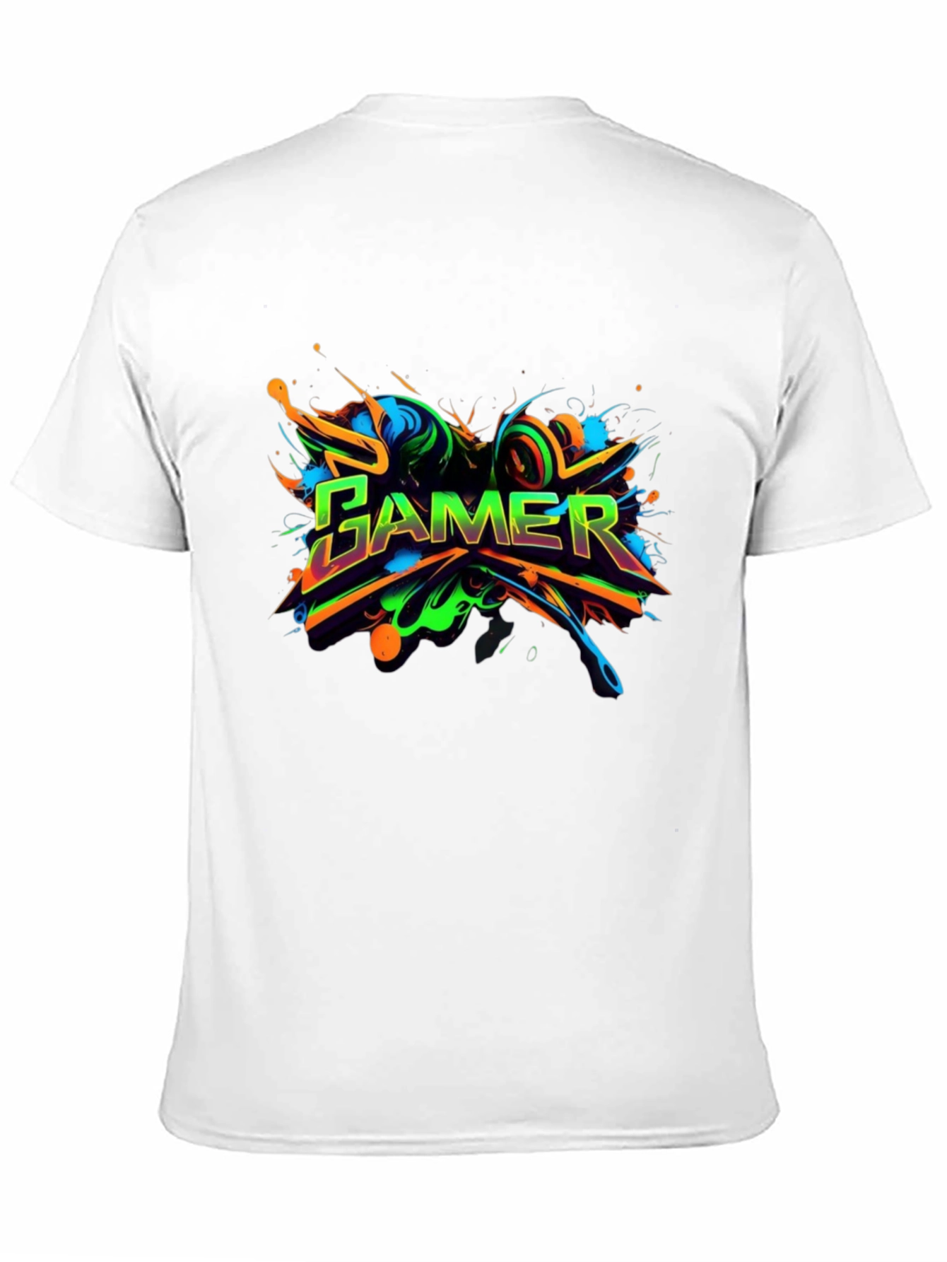 Black Gamer Graphic Tee - Vivid Design, Soft Fabric view 11