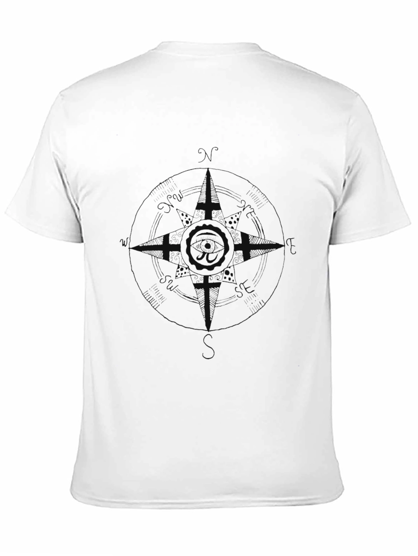 Black Men's Black Compass Graphic Tee - Stylish & Casual view 11