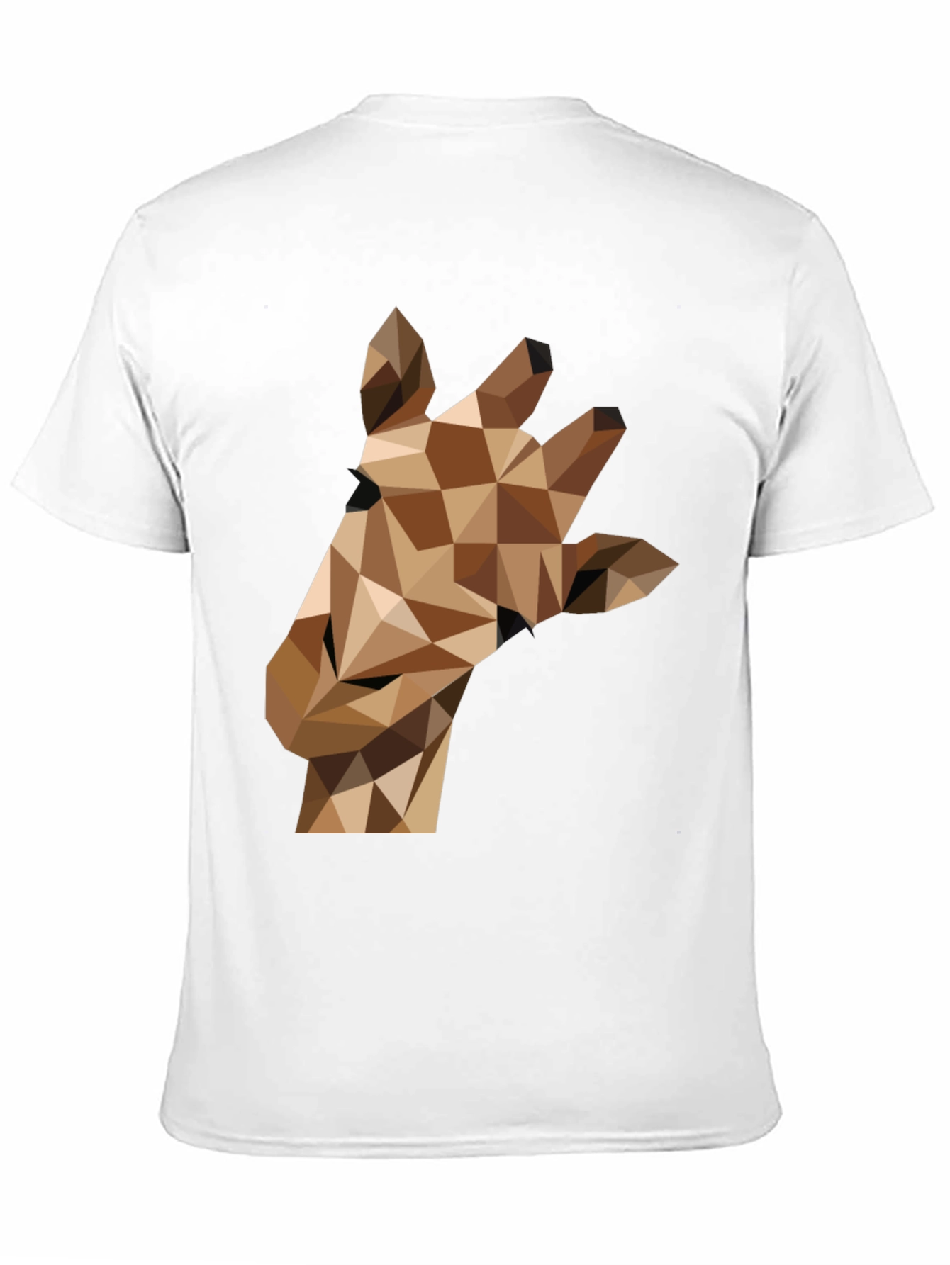 Black Geometric Giraffe Tee - Modern Animal Print Shirt view 11