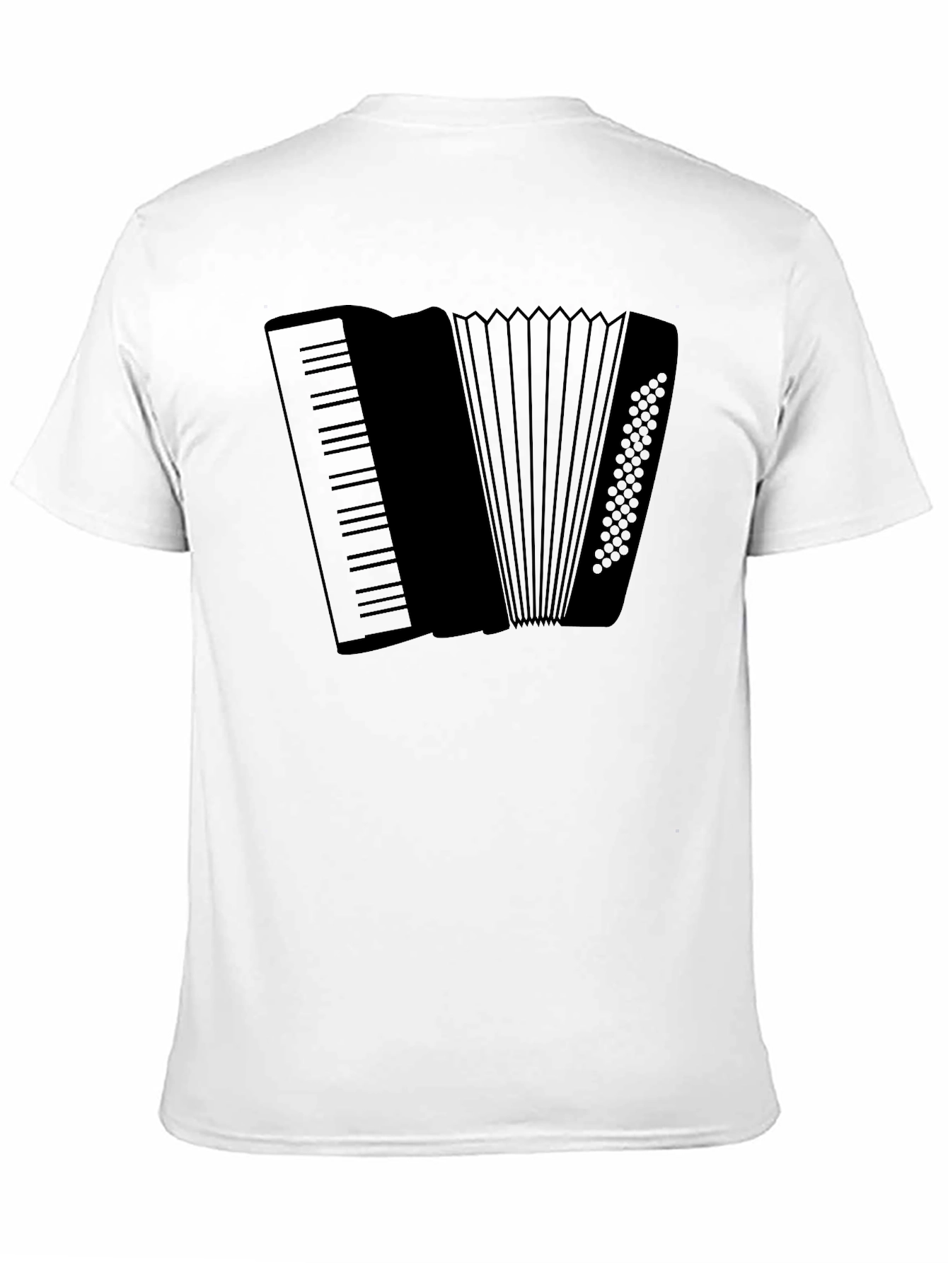 Black Accordion Graphic Tee - Stylish Musical Instrument Shirt view 11