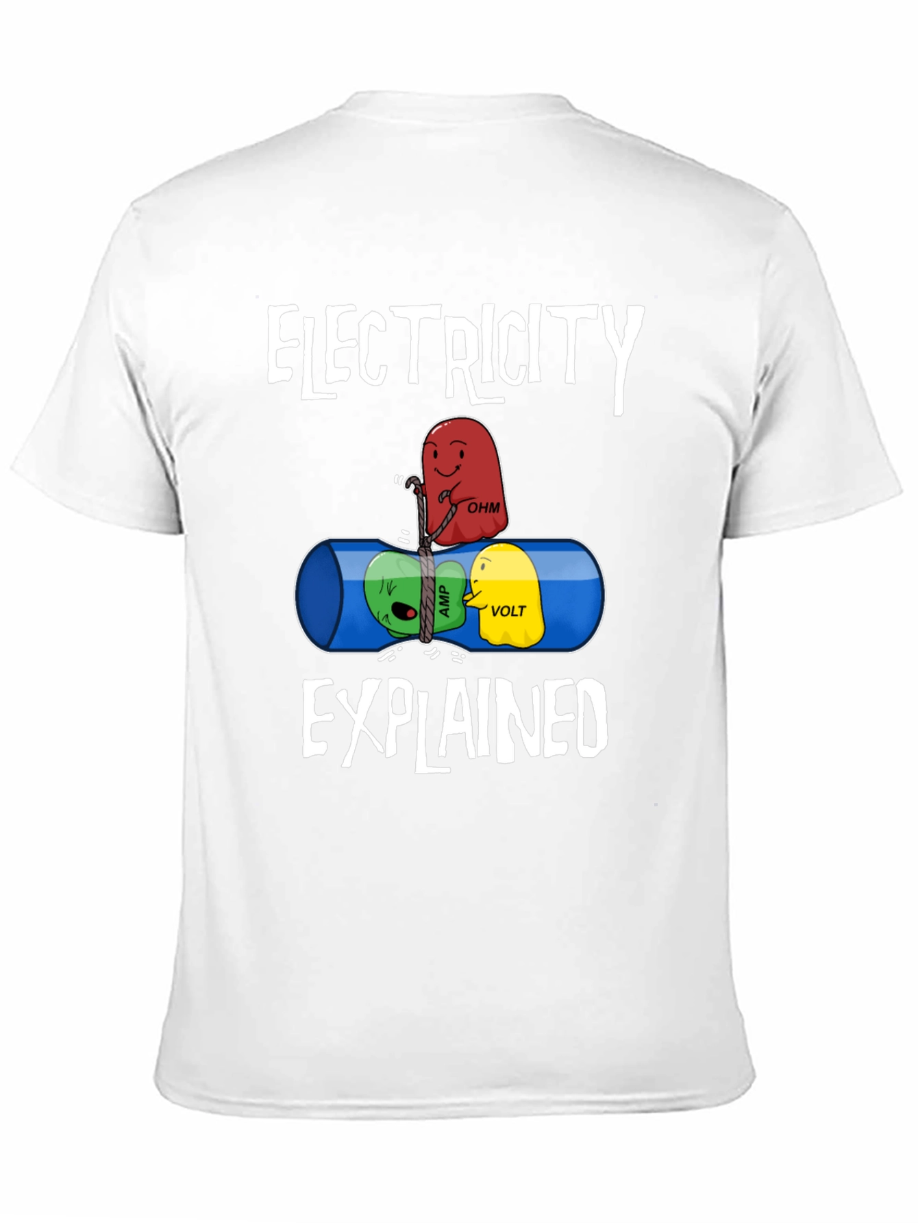 Black Electricity Explained Graphic T-Shirt view 11