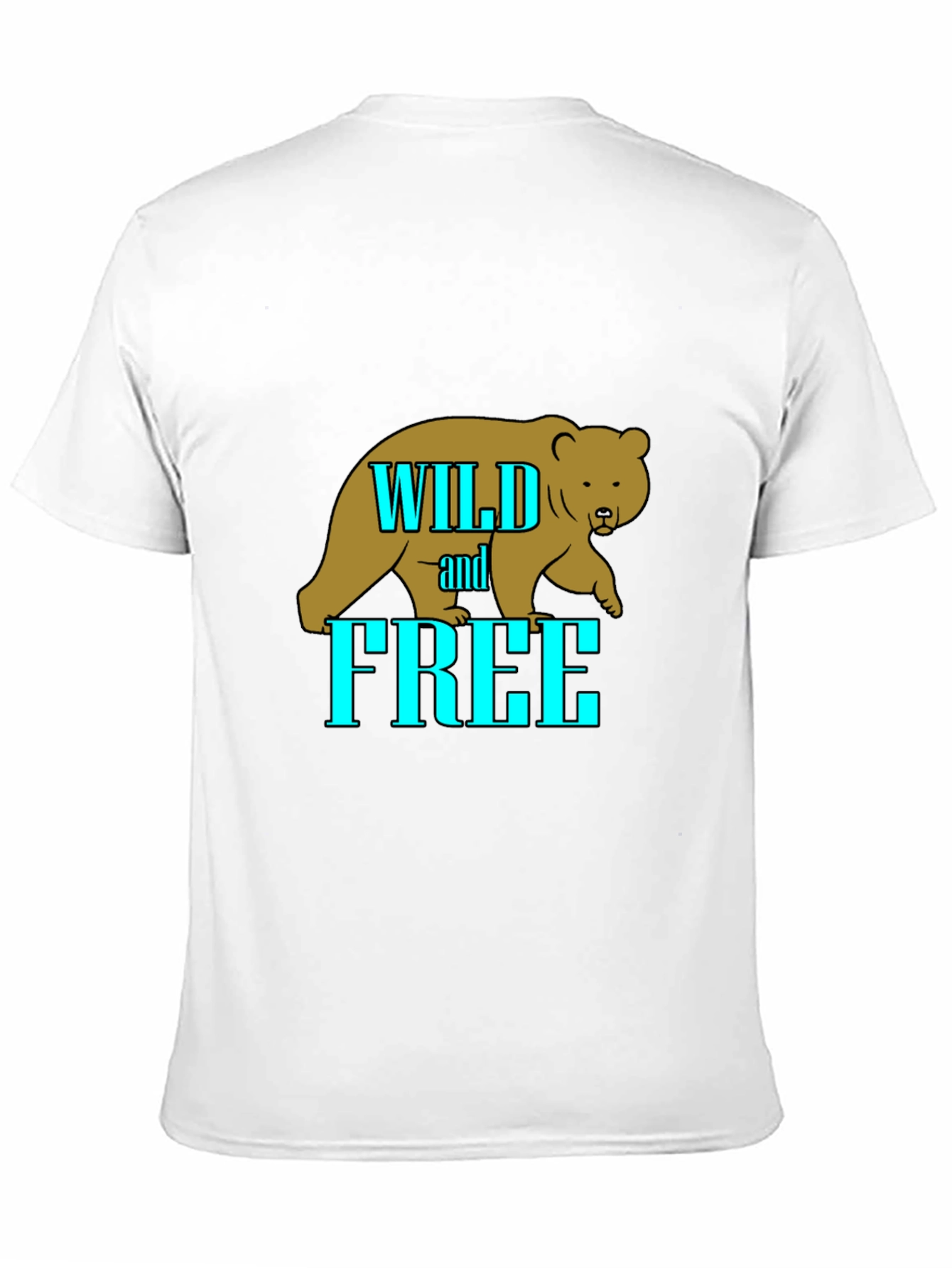 Black Wild and Free Bear Graphic T-Shirt - Black view 11