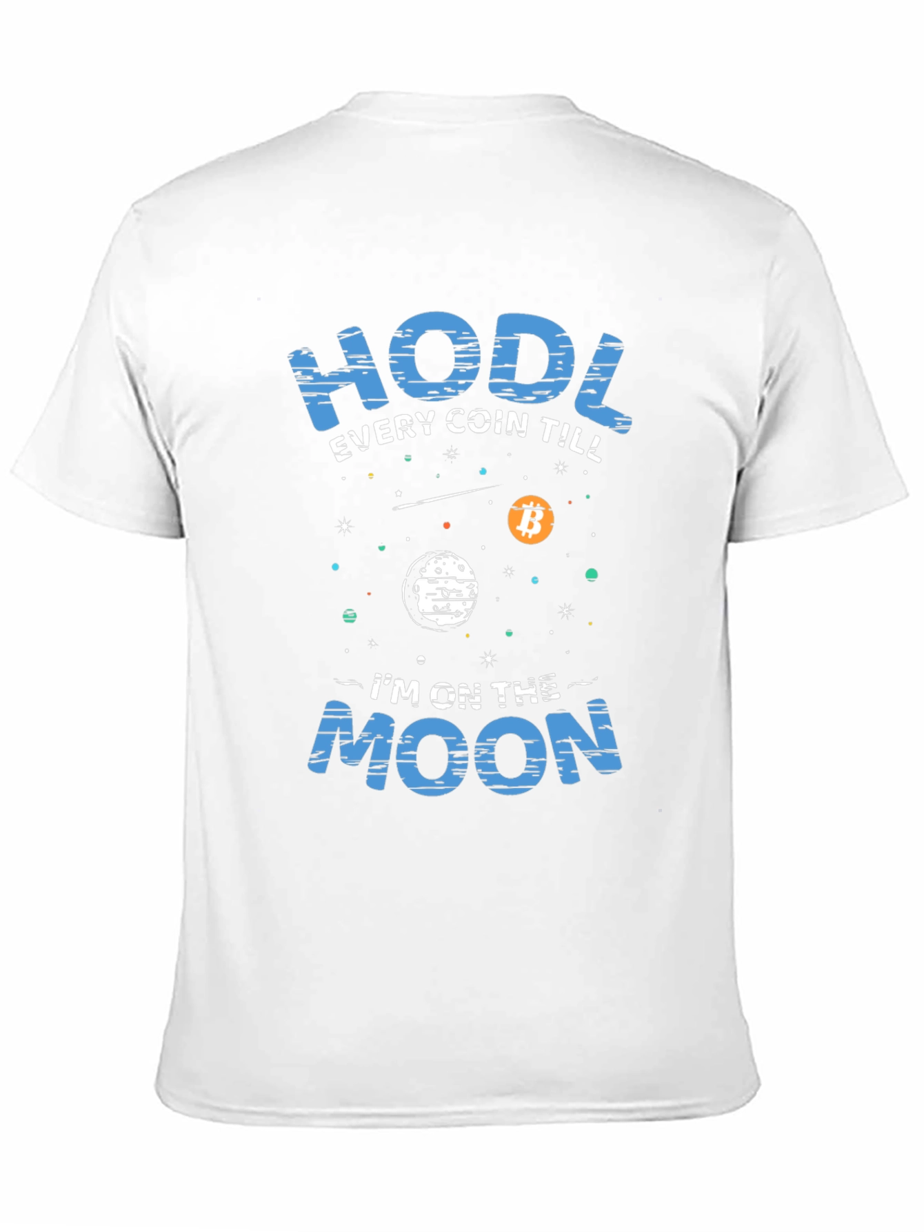 Black HODL Crypto T-Shirt - Bitcoin Moon view 11