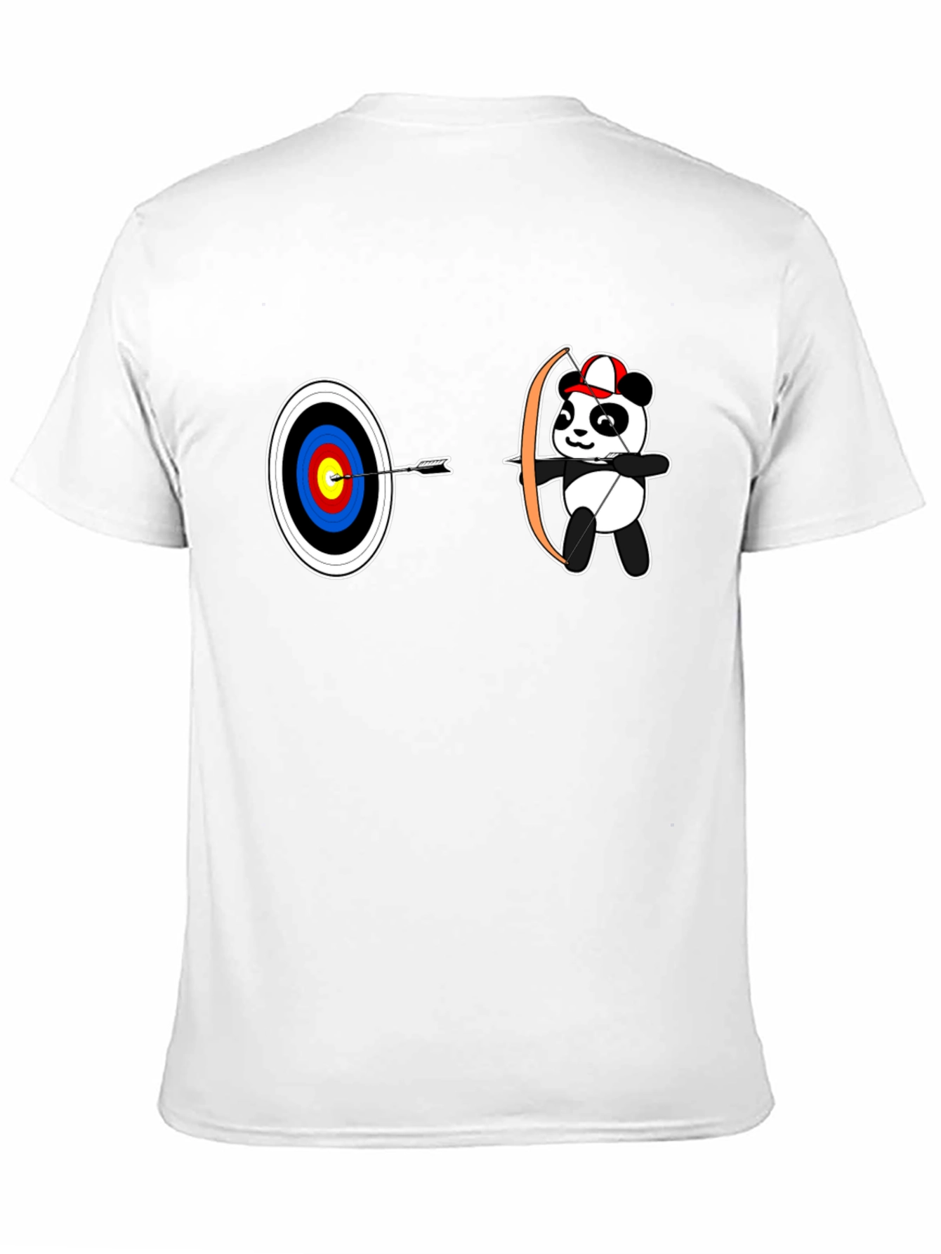 Black Archery Panda Graphic Tee - Black Cotton T-Shirt view 11