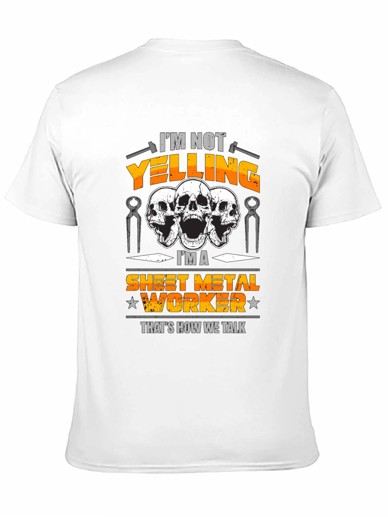 Black Sheet Metal Worker T-Shirt view 11